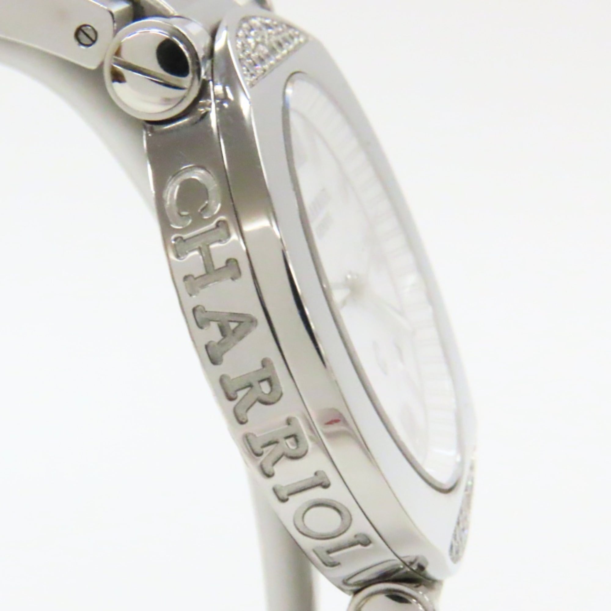 CHARRIOL Columbus CCR38D Stainless Steel Diamond Silver White Dial Men's Watch — Very Good