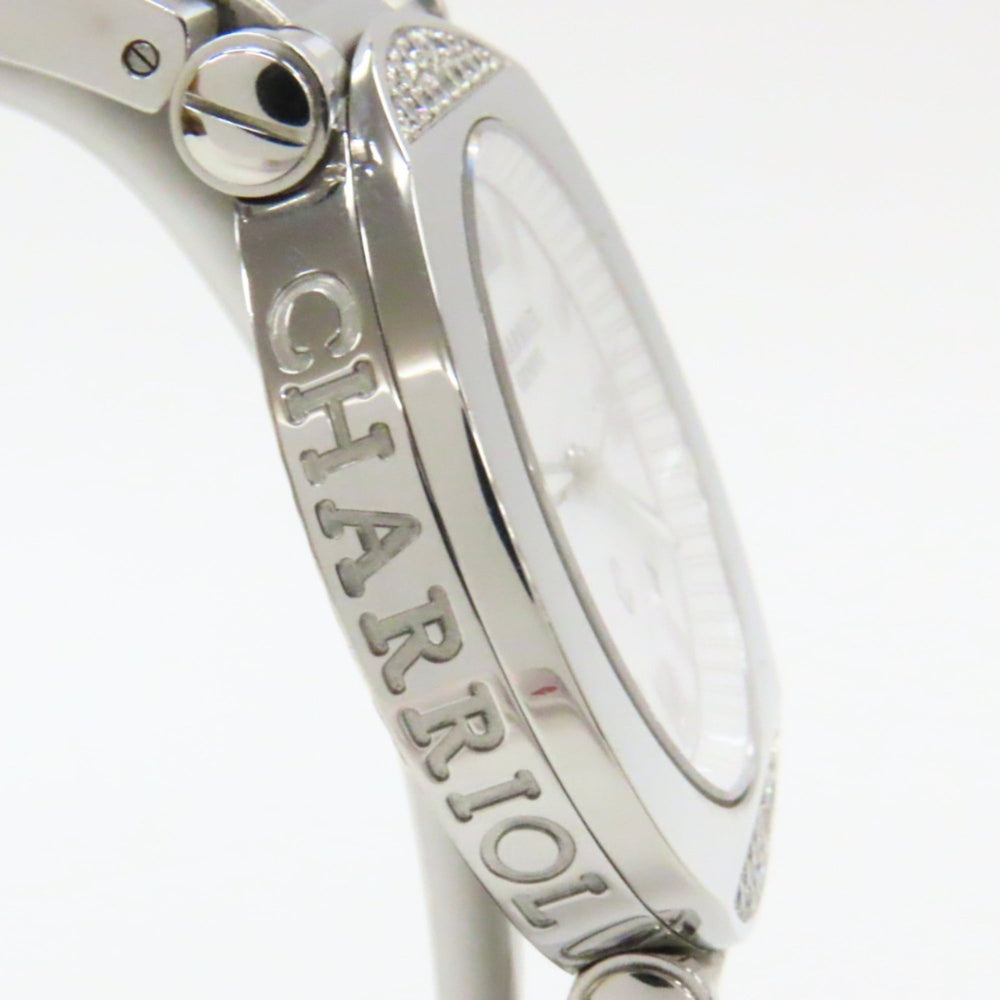 CHARRIOL Columbus CCR38D Stainless Steel Diamond Silver White Dial Men's Watch — Very Good