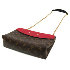 Louis Vuitton Monogram Saint Placide M43713 Women's Shoulder Bag Brown,Red Color — Like New