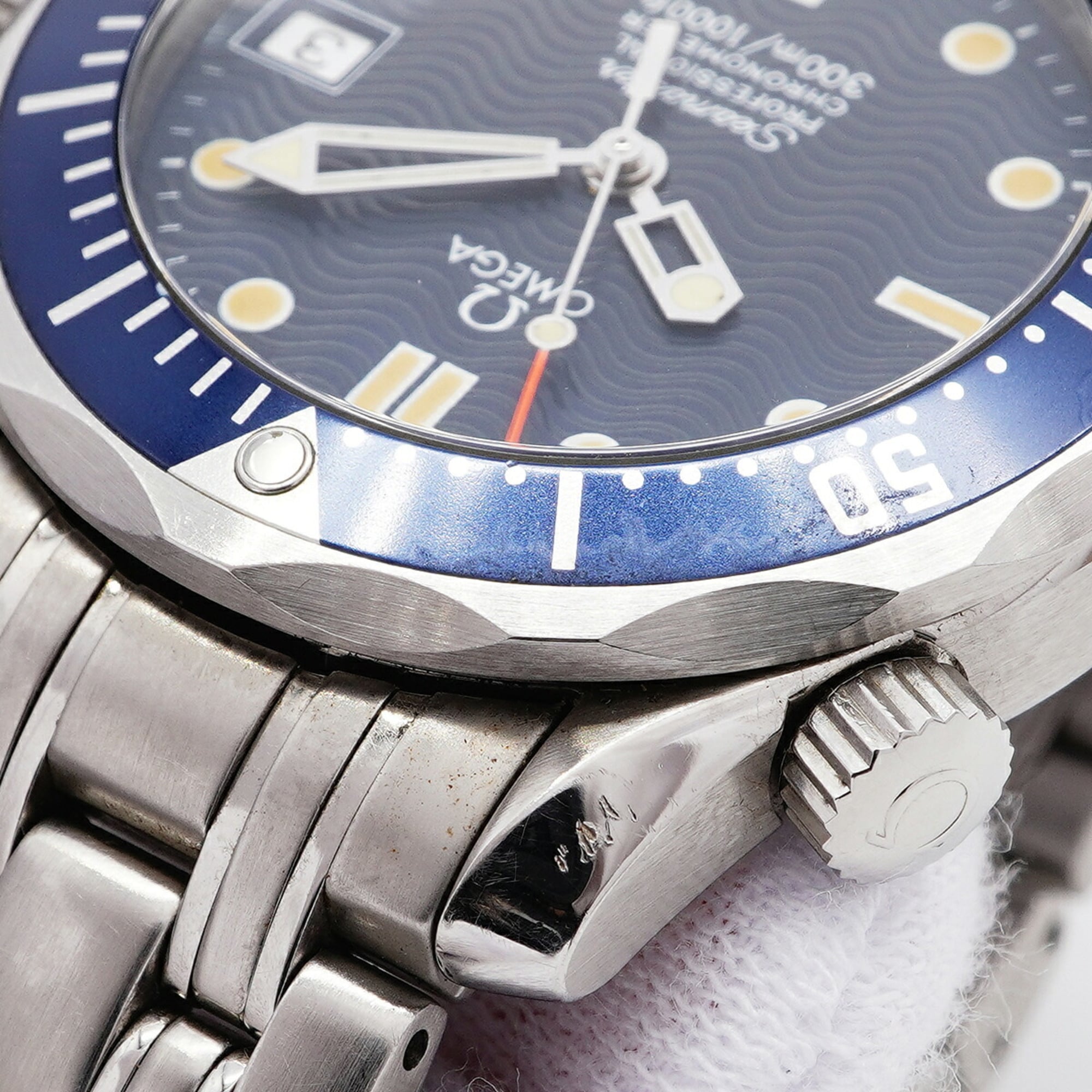 Omega Seamaster 300 Diver 2551.8 Blue Dial Watch (Boys' Size) — Good
