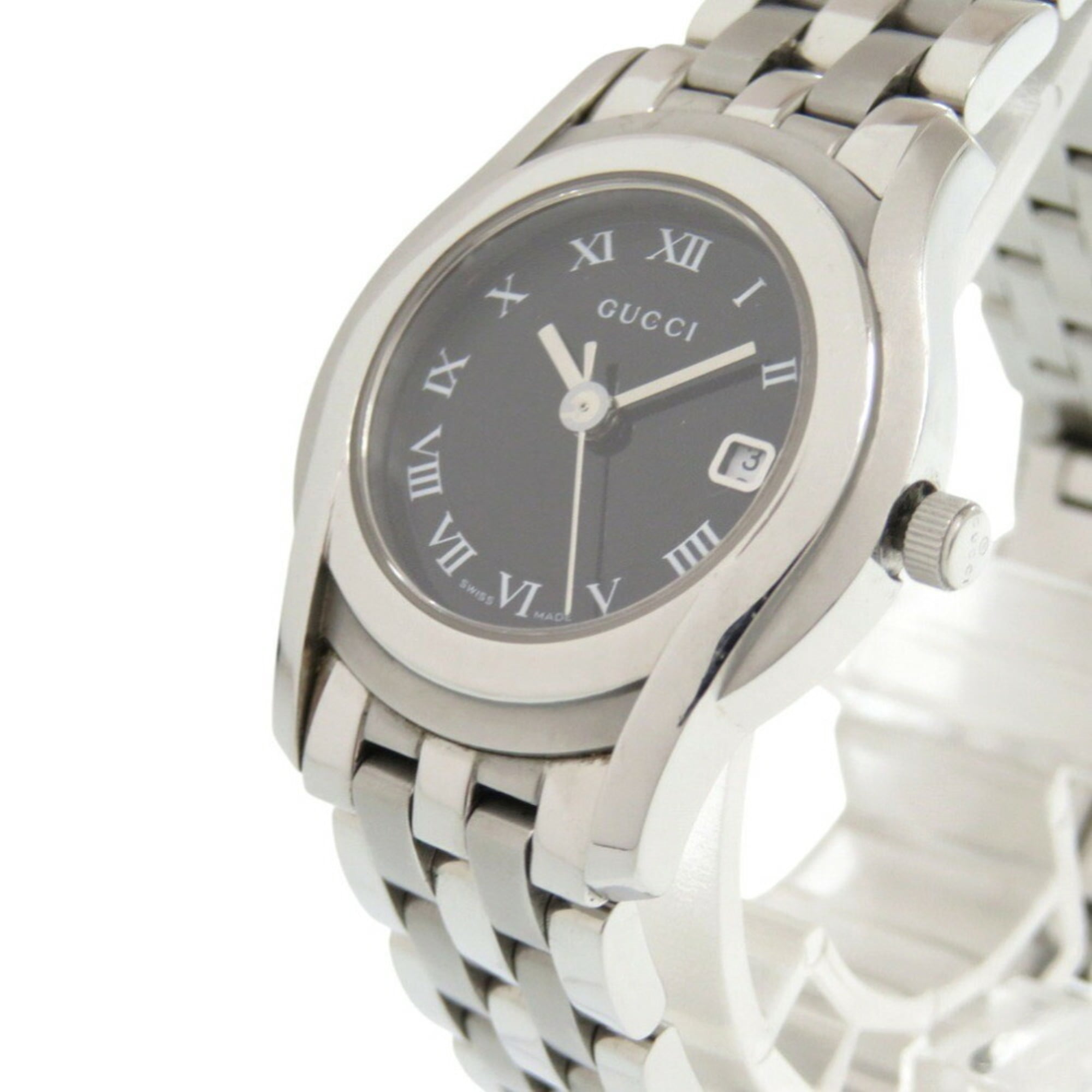 Gucci 5500L Stainless Steel Black and Silver Quartz Watch with Dial 1492GUCCI — Good
