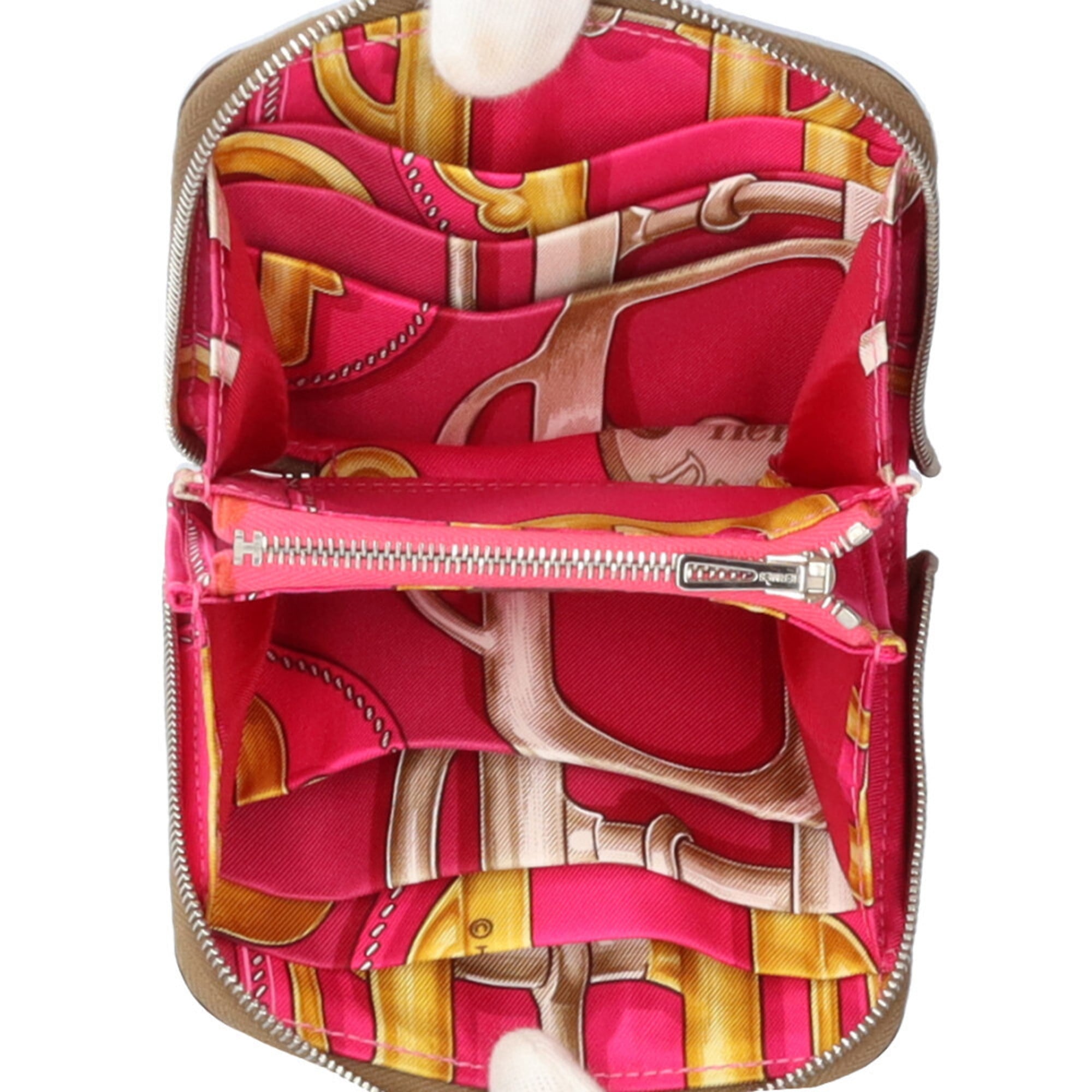 Hermès Azap Compact Silk-in Wallet/Coin Case, Epsom Leather, Men's/Women's, Pre-owned HERMES