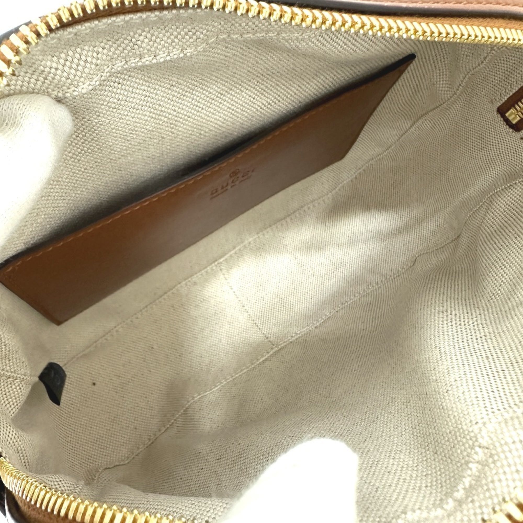GUCCI 702234 GG Matelasse Double G Small Crossbody Shoulder Bag Leather Women's Brown E-240918-4 — New - Store Return