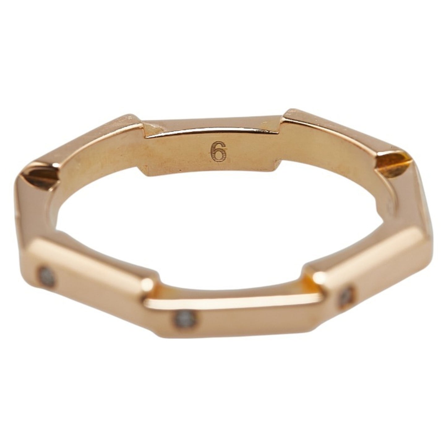 Gucci Link to Love Mirror Diamond Ring, #9, 18K Pink Gold, Women's