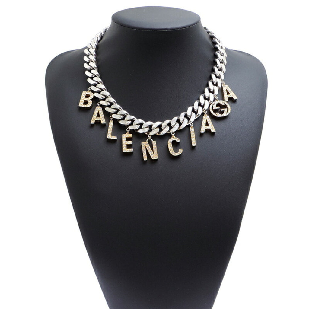 Gucci, Balenciaga, The Hacker Project Script Choker Necklace, Metal, for Men and Women