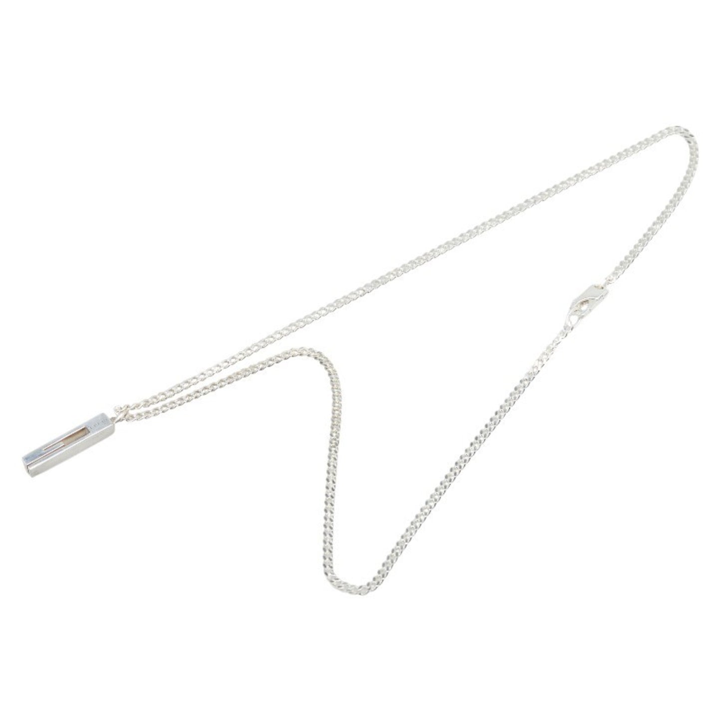 Gucci logo necklace in silver SV925 for women.