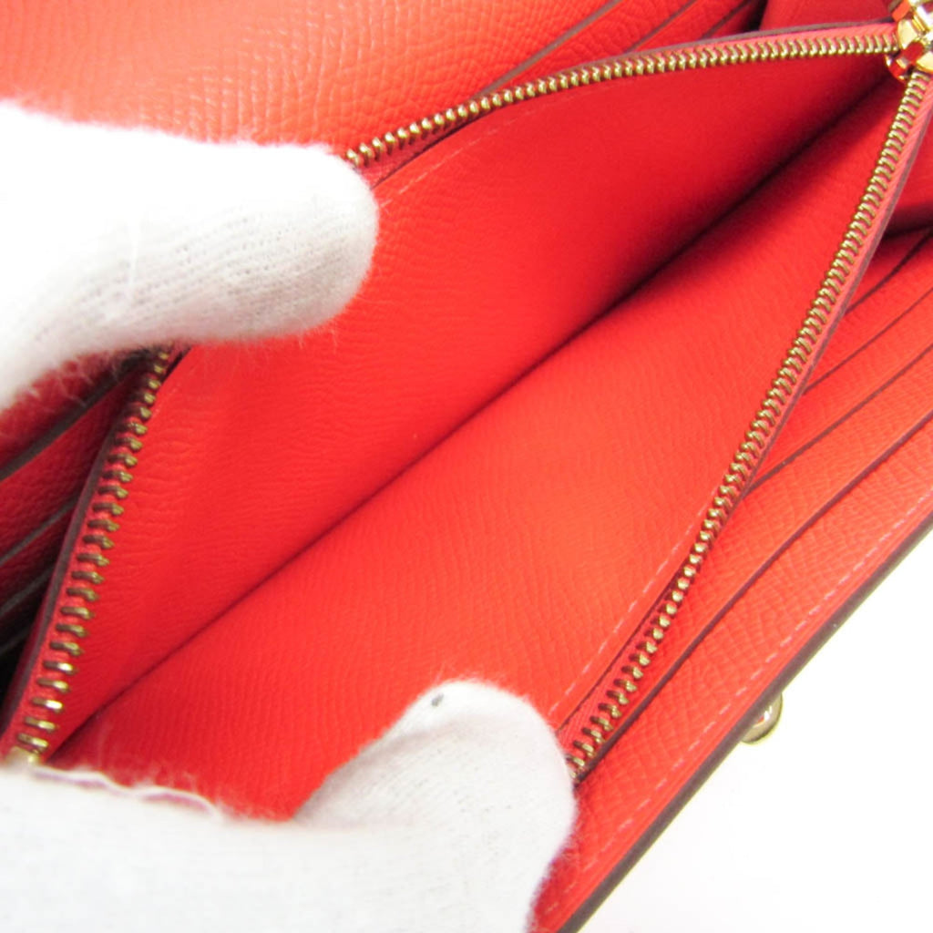 Hermes Kelly Wallet Women's Epsom Leather Long Wallet (bi-fold) Rose Jaipur,Salmon Pink