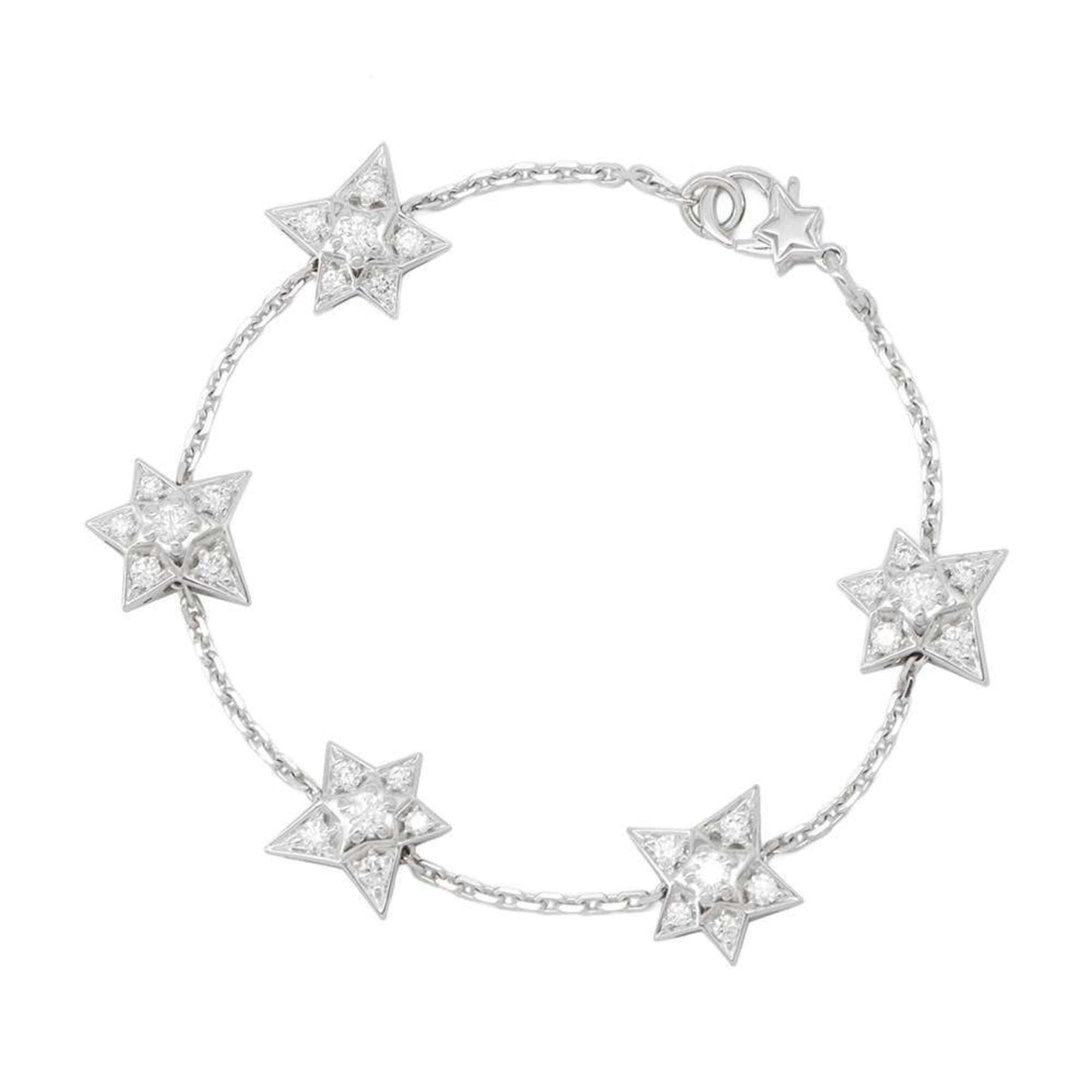 Chanel Bracelet Comet Collection Diamond 30P Approx. 0.90ct 18KWG White Gold J2788 CHANEL