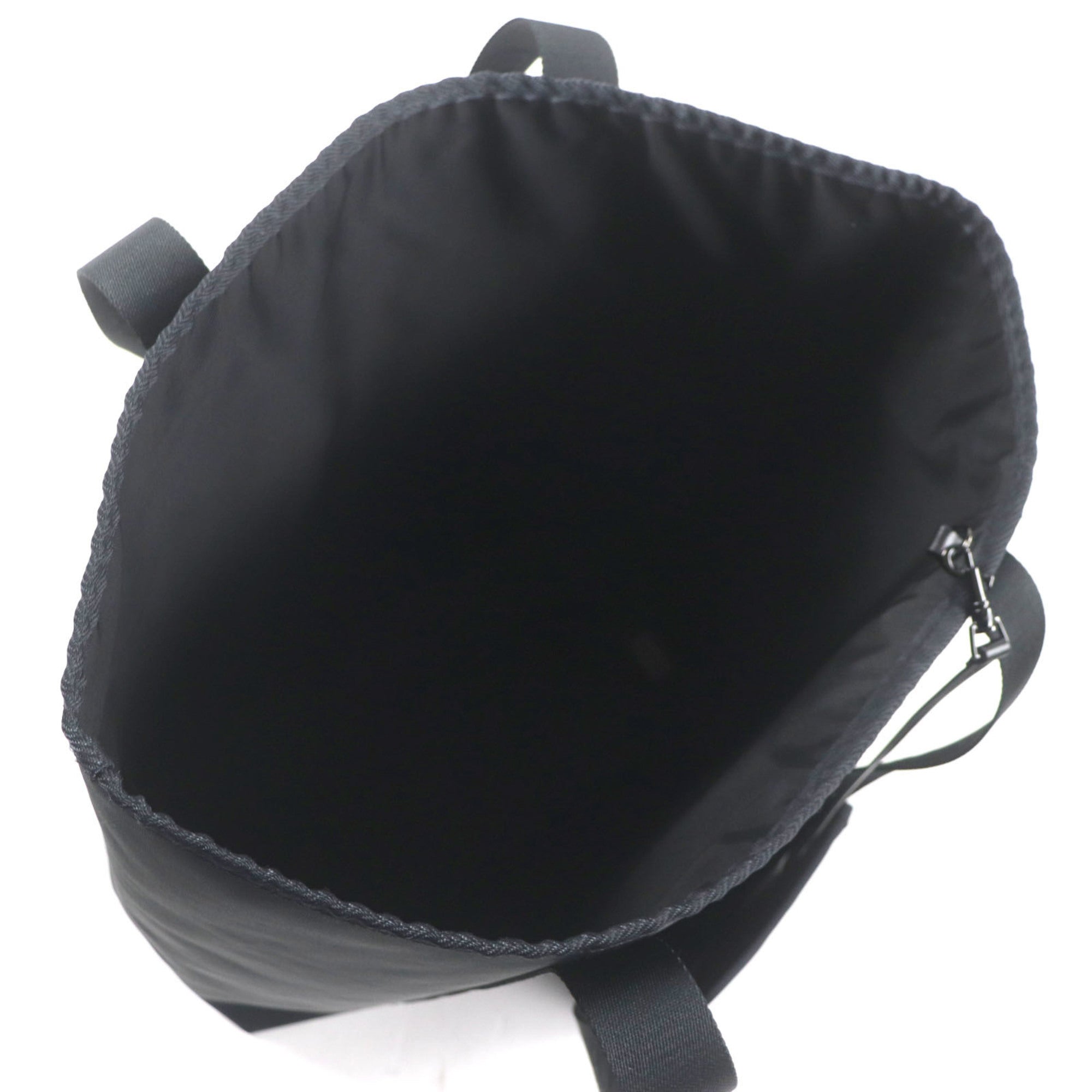 CELINE 11008 Trekking Vertical Cabas Logo Nylon Tote Bag with Pouch, Black, Dust Bag, Made in Italy, Men's — Like New
