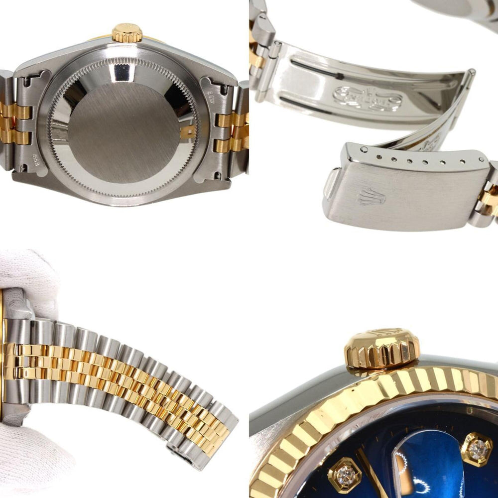 Rolex 16233G Datejust 10P Diamond Blue Gradient Watch Stainless Steel/SSxK18YG Men's ROLEX — Good