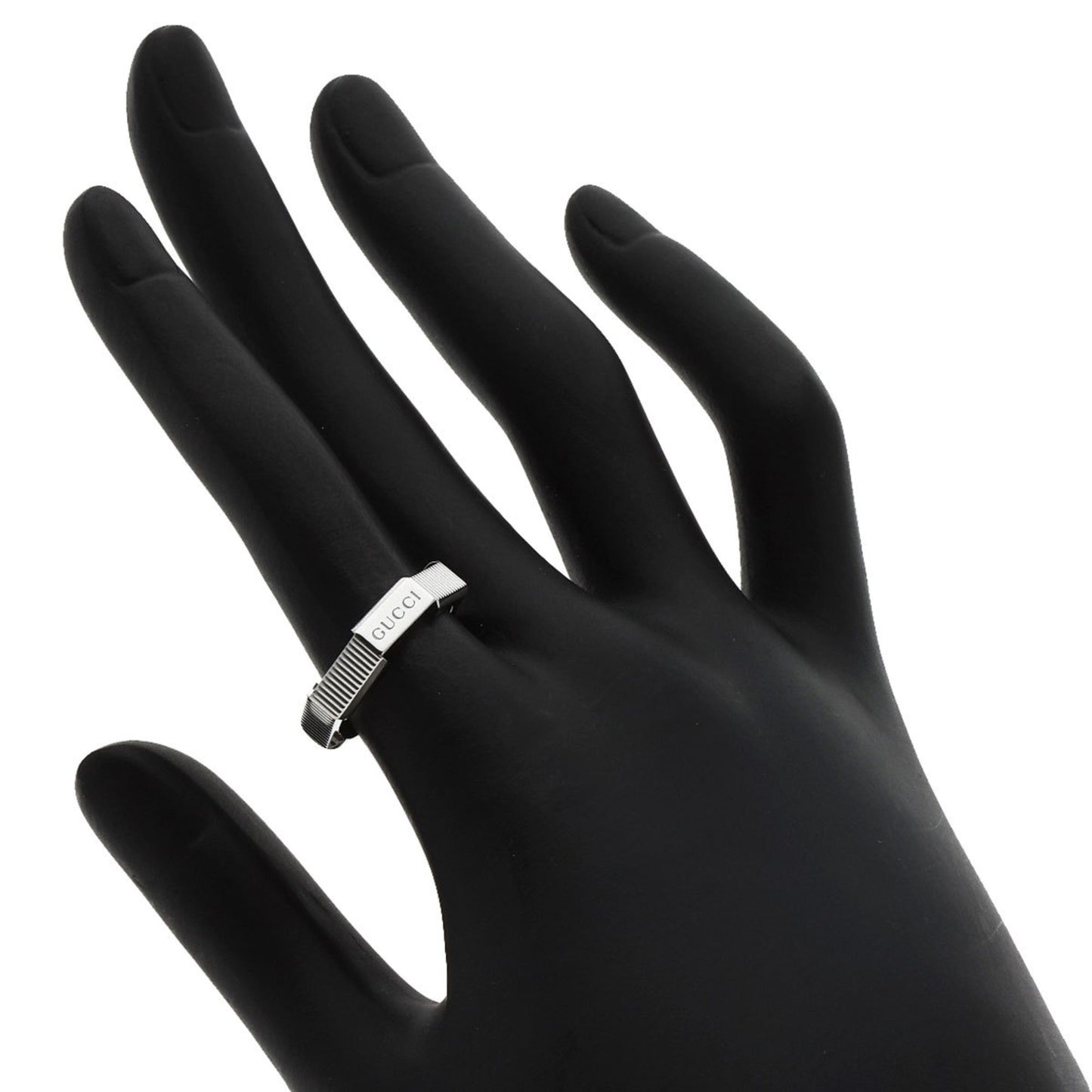 Gucci Link to Love #12 Ring, 18K White Gold, Women's, GUCCI