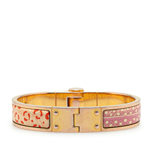Hermes Charnier PM Cloisonne Bangle Gold Multicolor Plated Women's HERMES
