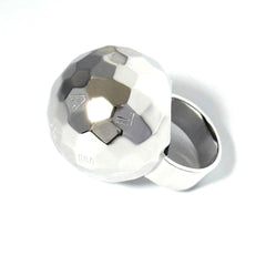 Chanel Women's Mirror Ball Ring, Silver — Like New