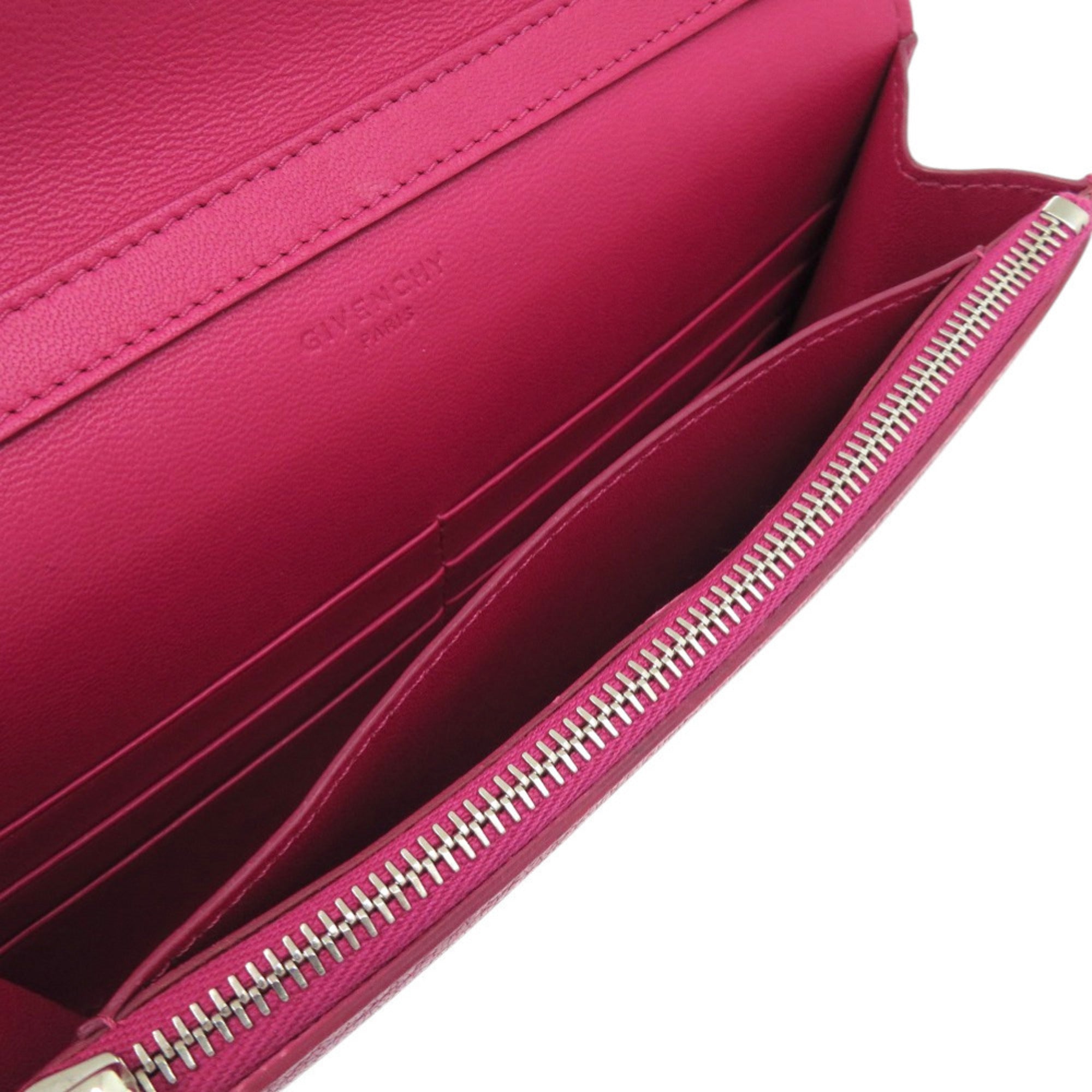 Balenciaga Pandora Chain Wallet Leather Magenta Long 1049 BALENCIAGA