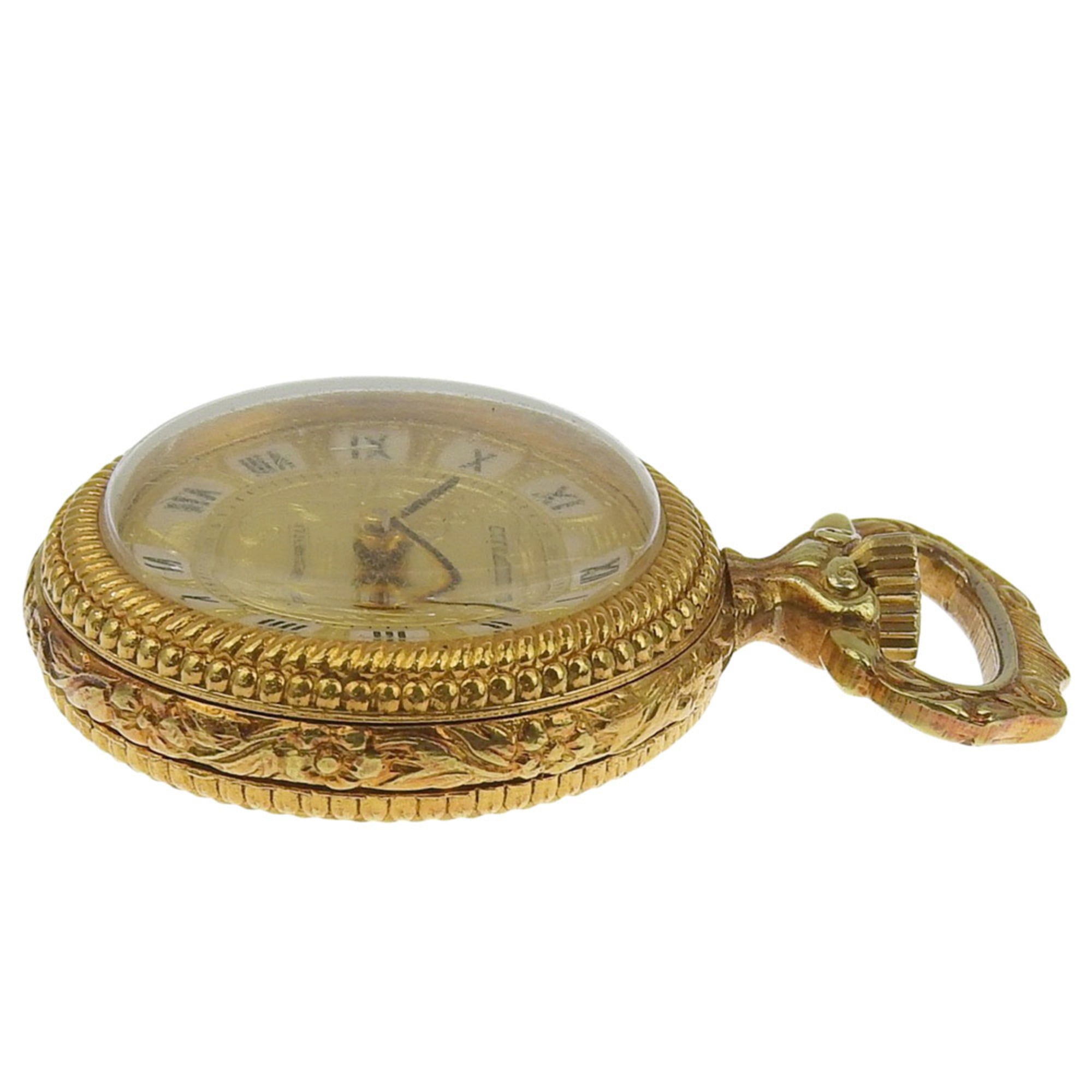 Citizen pocket watch, gold plated, hand-wound, analog display, dial, unisex — Good