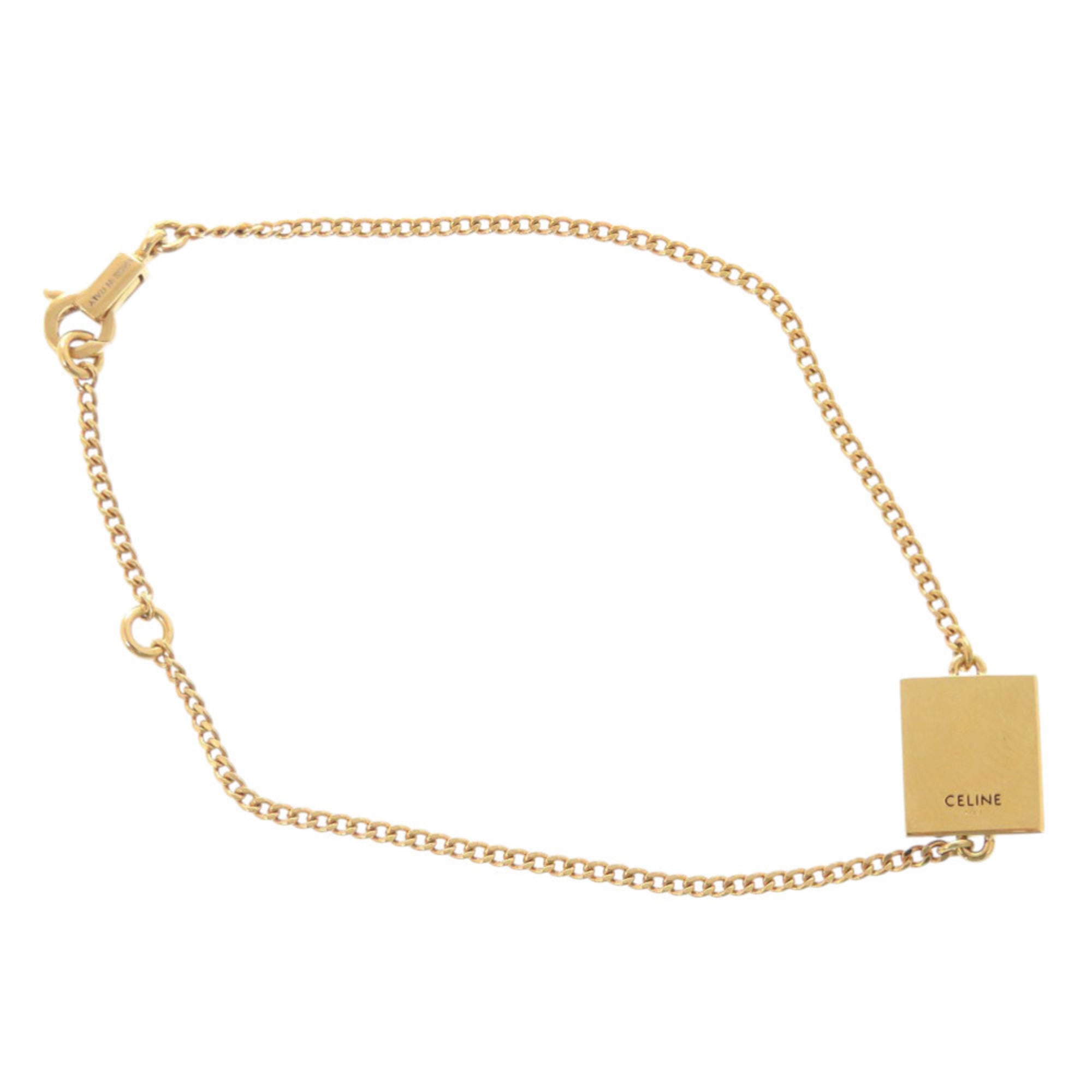 Like new Celine Alphabet P Initial Bracelet 46B0P6BRA GP Gold 0630 CELINE — Like New