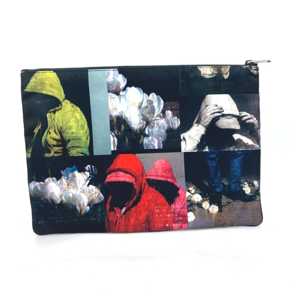 CHRISTIAN DIOR 2FBCA161XXQ Francois Barr Pouch Clutch bag Black Multicolore — Like New