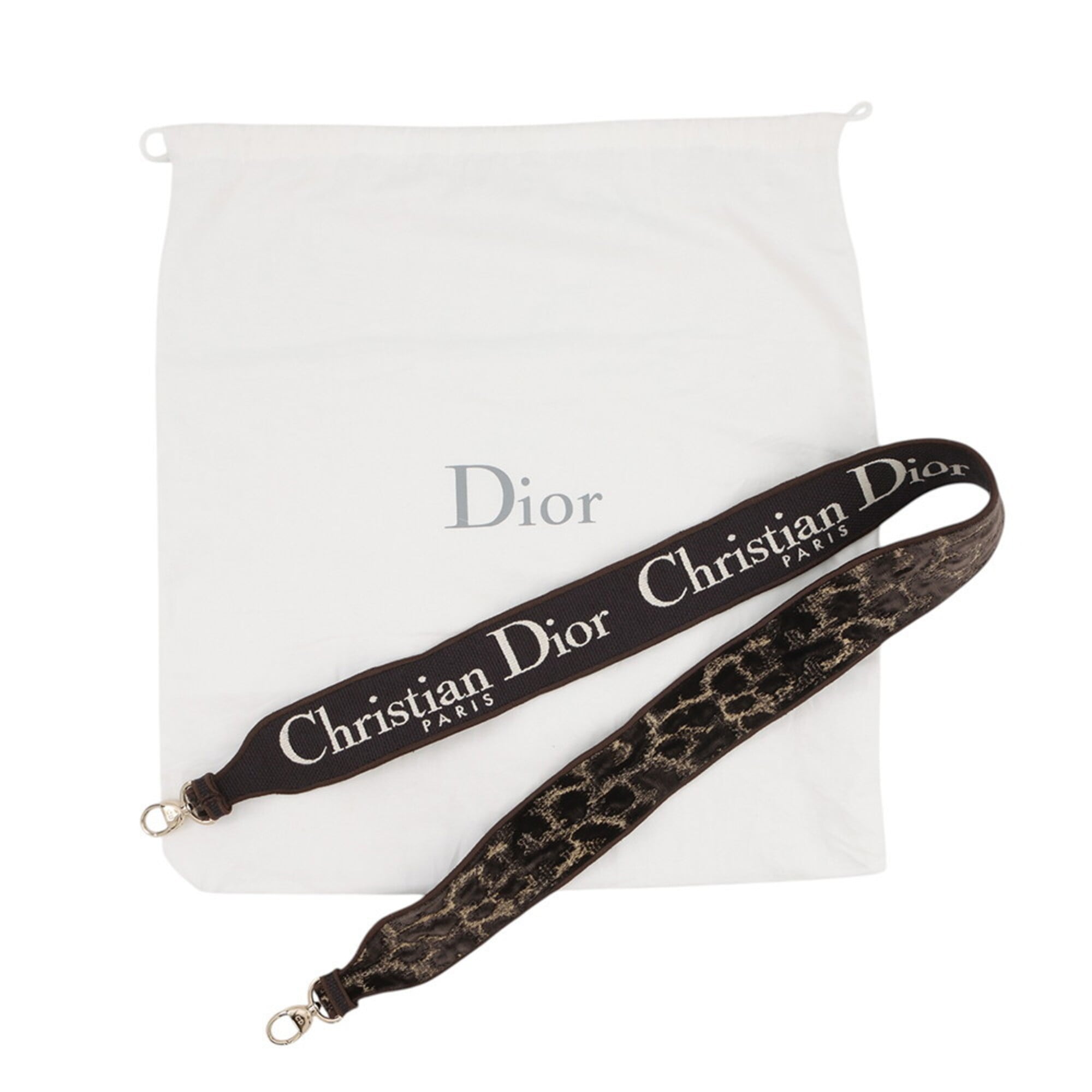 Christian Dior Lady D-Lite Medium Velvet Handbag M0565OTGT 2-way Leopard Print for Women — Like New