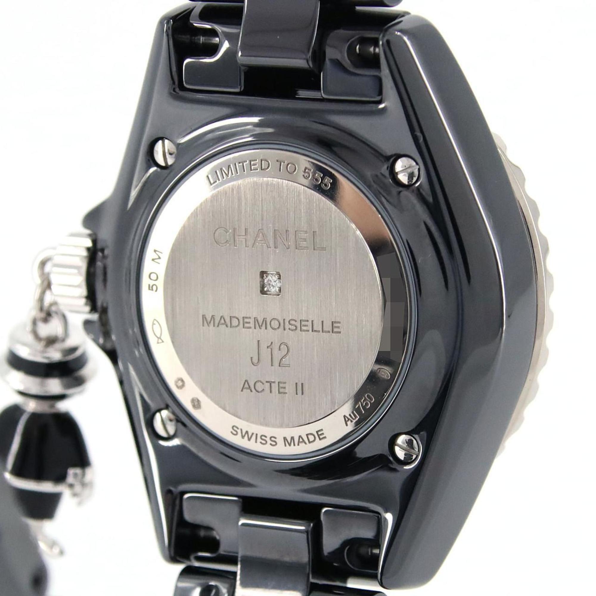 Chanel Mademoiselle J12 Acte 33mm Ceramic xWG LIMITED H6479 Wristwatch Quartz — Very Good
