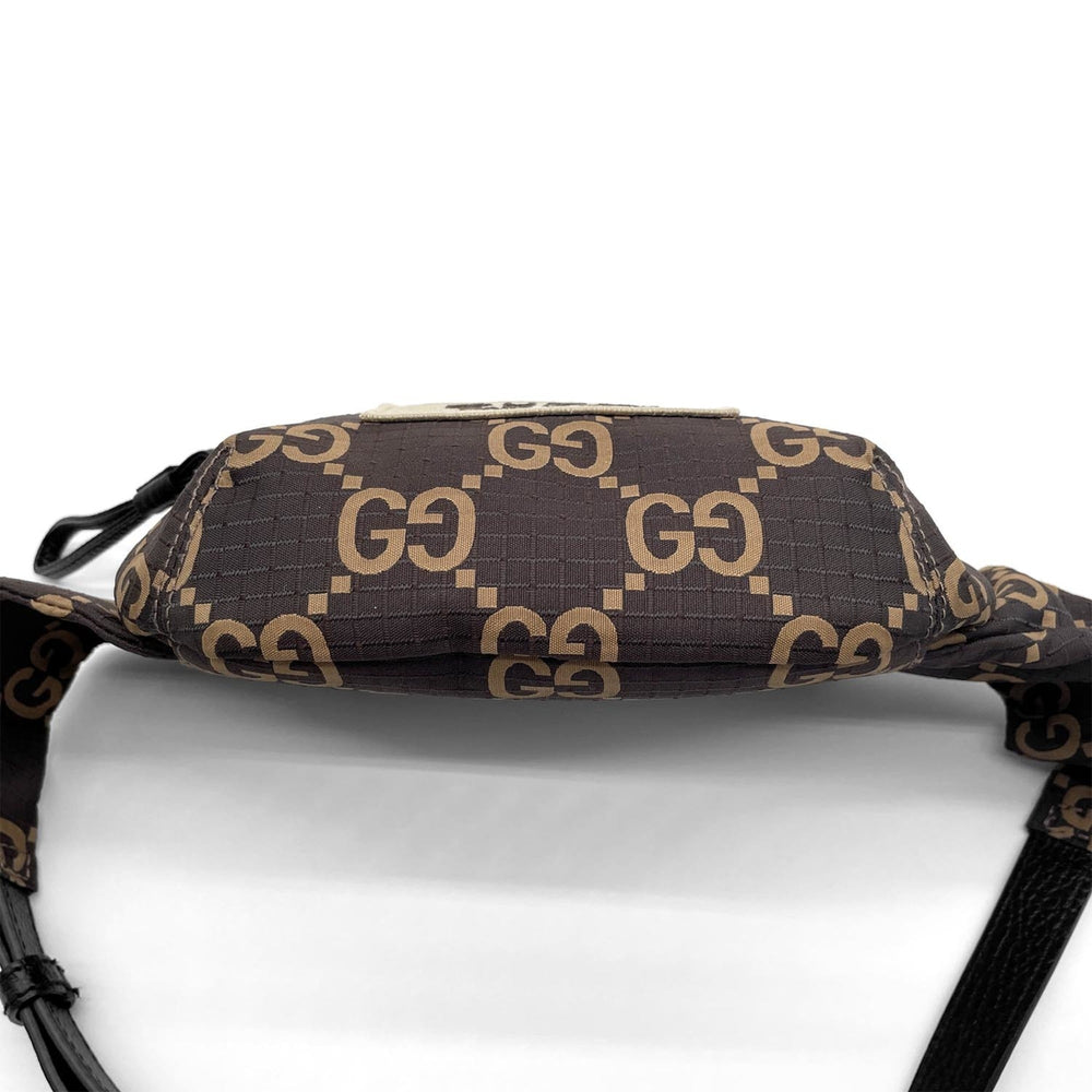 GUCCI GG Jacquard Ripstop Waist Bag Belt 767934 Nylon Brown Men's Women's — Like New
