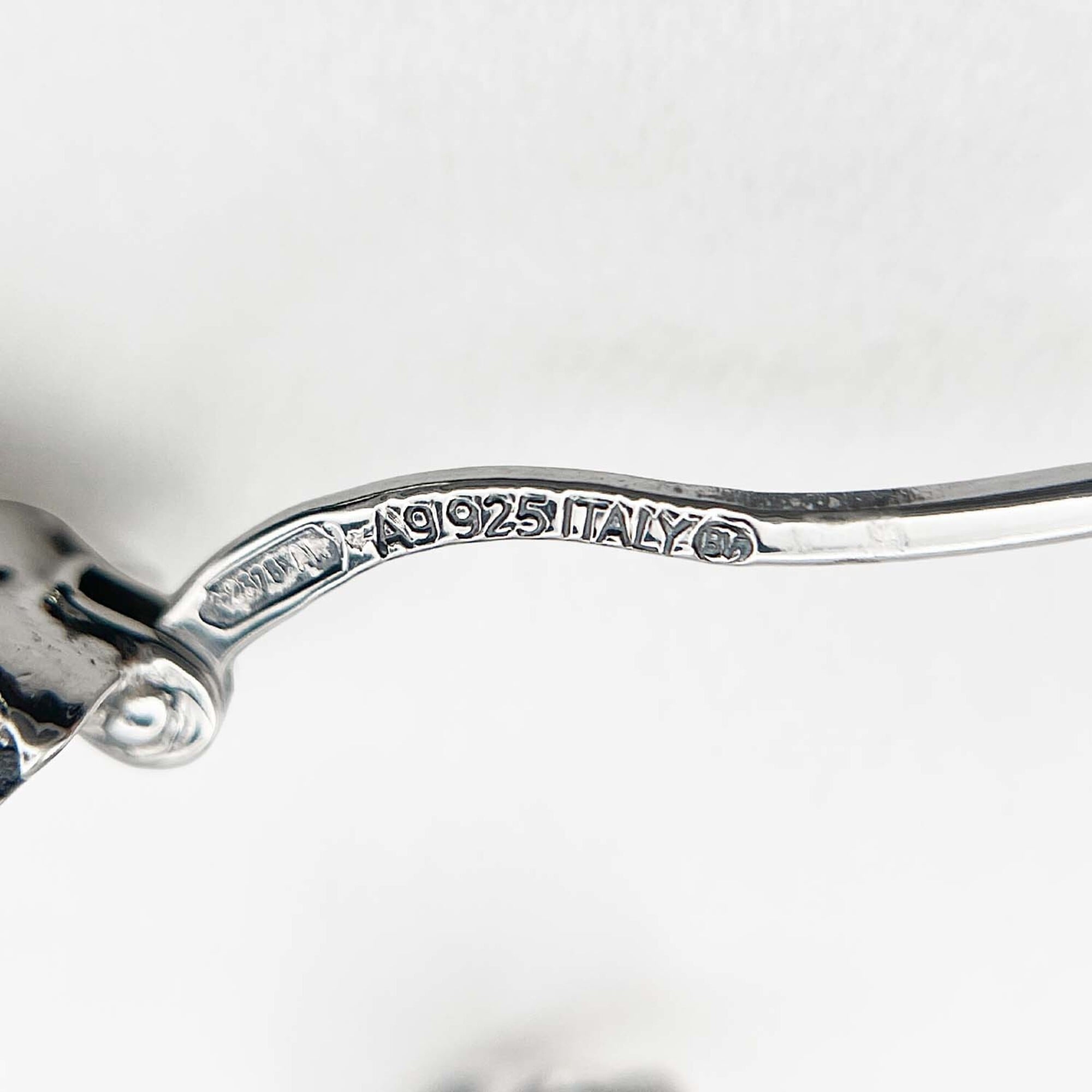 BOTTEGA VENETA Intrecciato Round Earrings, SV925 Silver, Men's & Women's — Like New