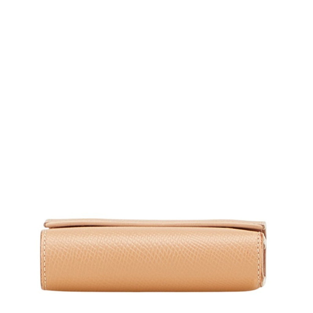 Celine Small Trifold Wallet, Beige Leather, Women's