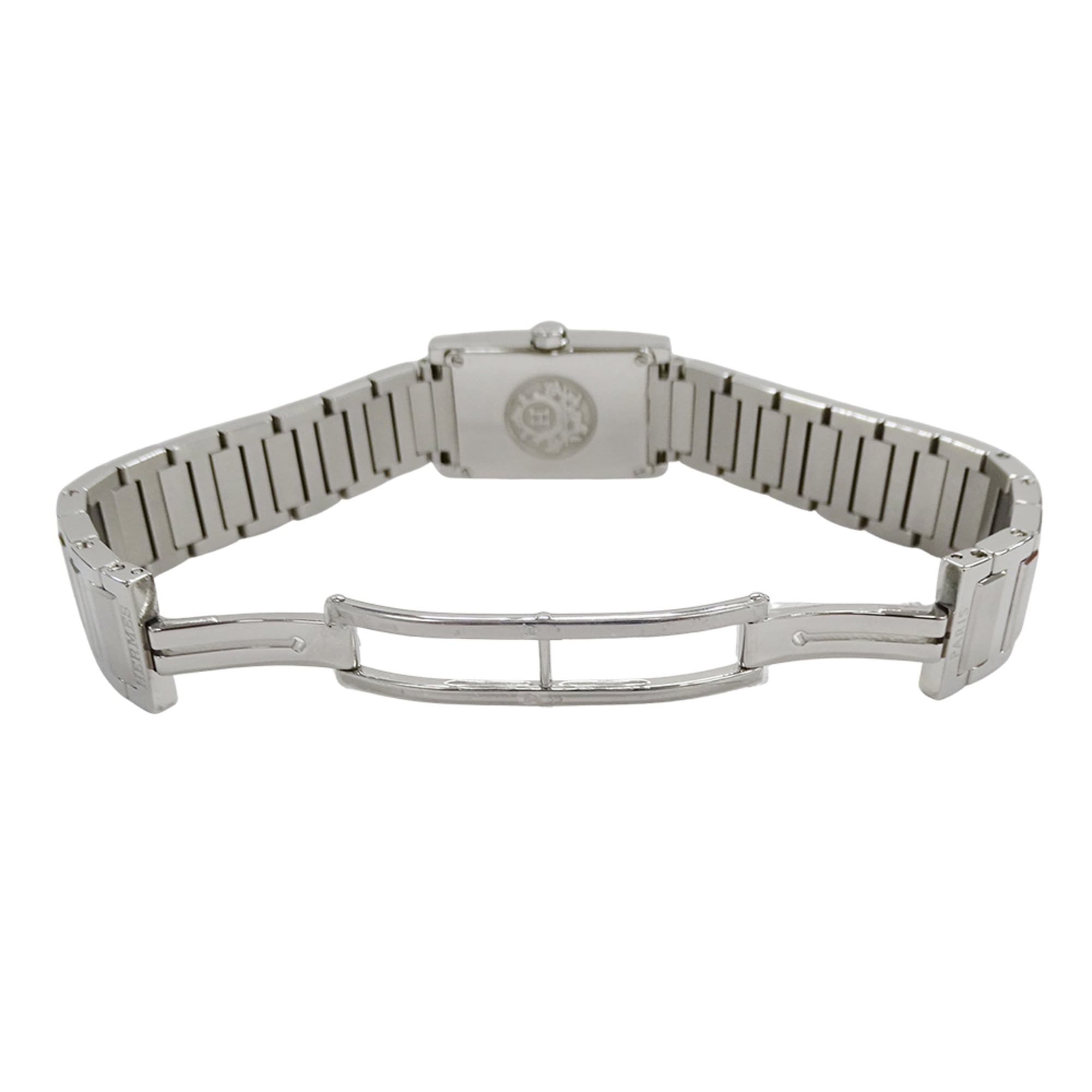 Hermes HERMES Women's Watch, Tandem Shell Quartz, Stainless Steel (SS) TA1.210, Silver, Square, Polished — Good