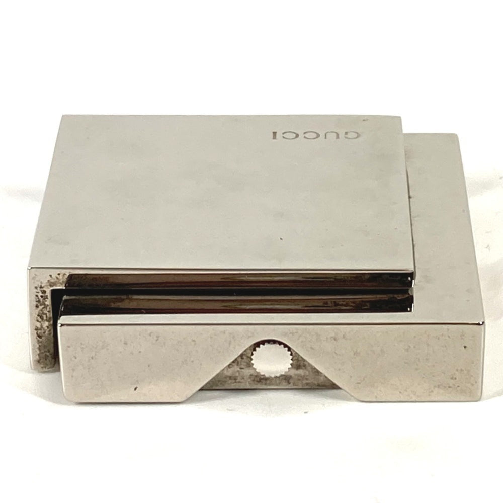 GUCCI REF0840 Logo Travel Watch Interior Table Clock SS Men's Women's Silver — Good