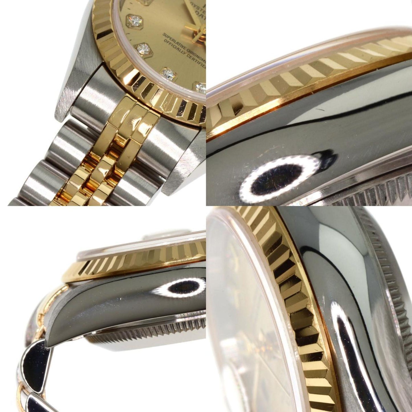 Rolex 69173G Datejust 10P Diamond Watch Stainless Steel SSxK18YG Ladies ROLEX