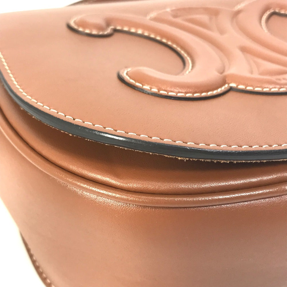 CELINE 198263DU3 Crossbody Pochette Bag Shoulder Bag Tan Brown — Like New
