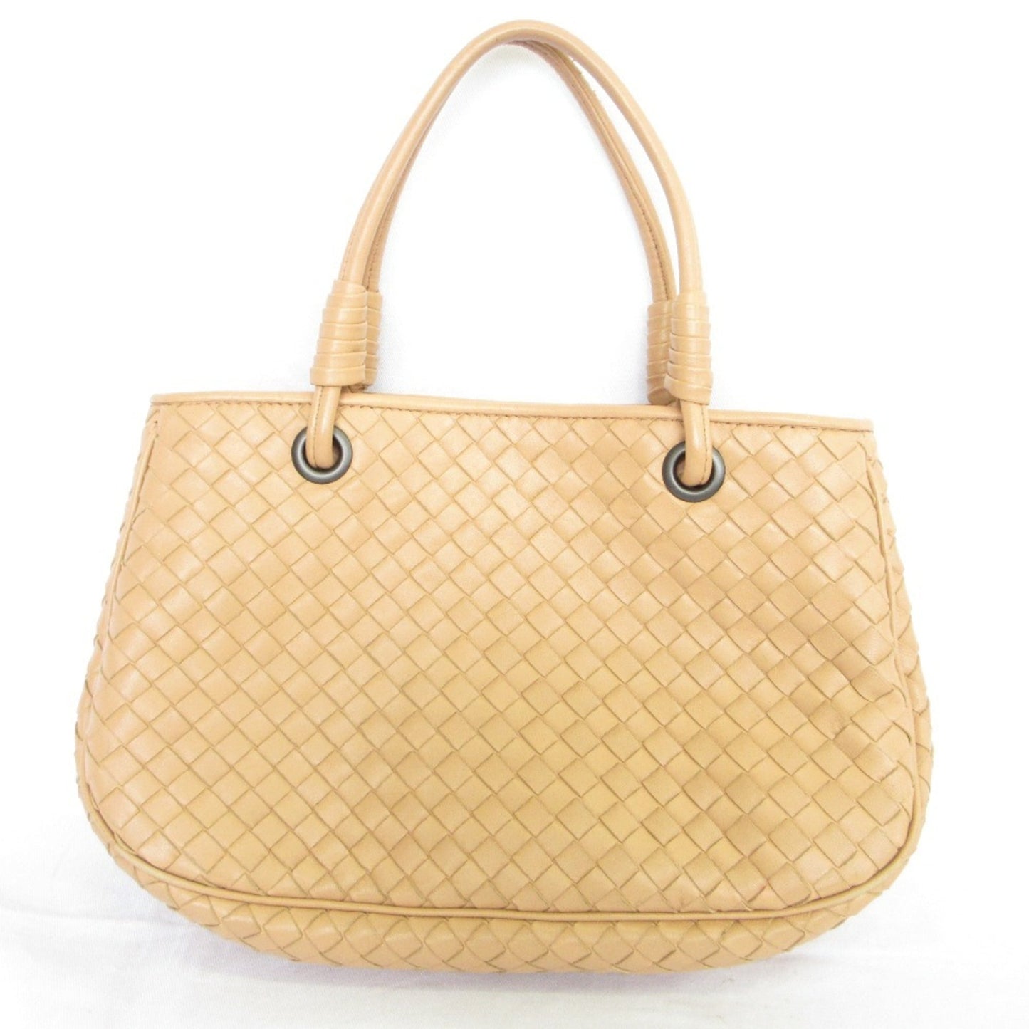 BOTTEGA VENETA Intrecciato Satchel Handbag in Pink Beige for Women