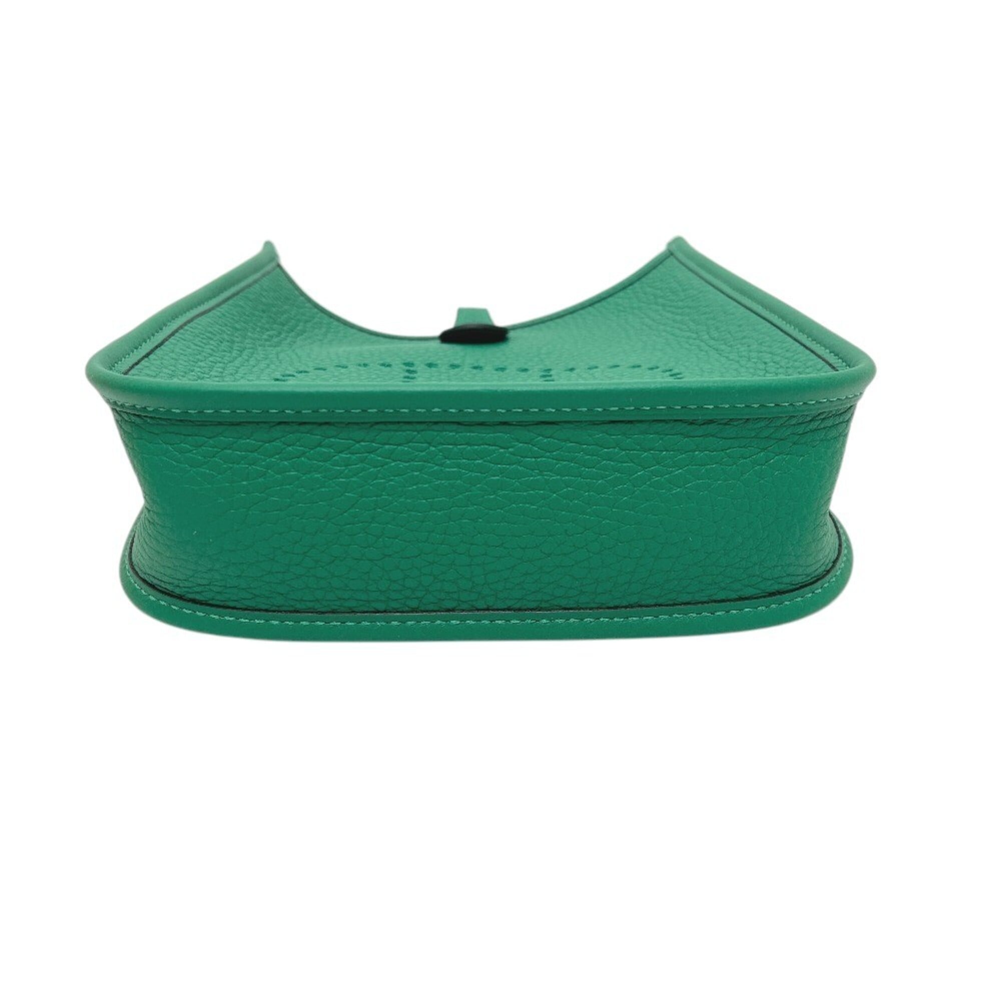 HERMES Evelyne TPM 16 Amazone Bag, Handbag, Shoulder Taurillon Clemence Leather, Women's, Vert Vertigo Green — New