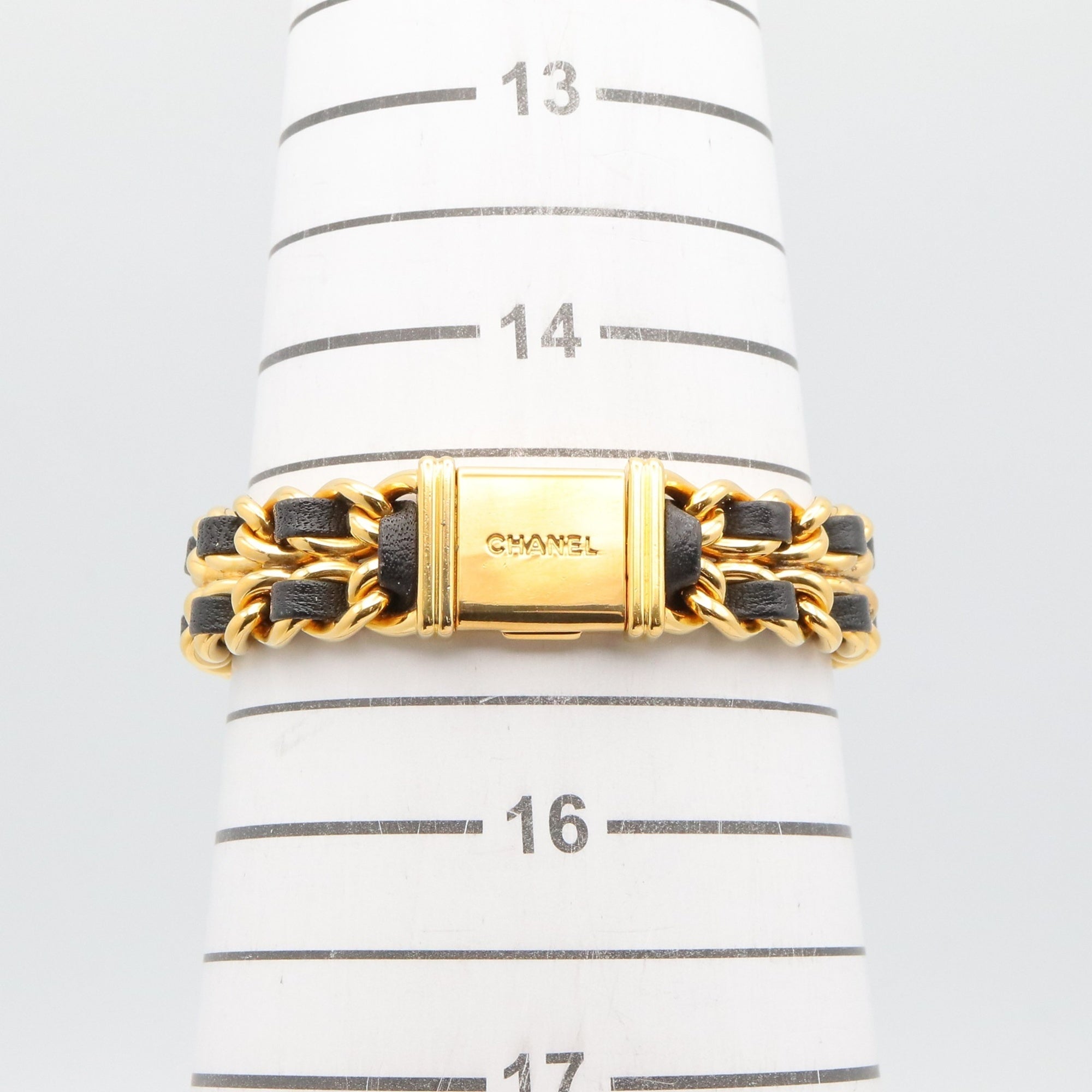 Chanel CHANEL Première M Watch, Gold Plated Leather, Women's, Black, H0001 — Very Good