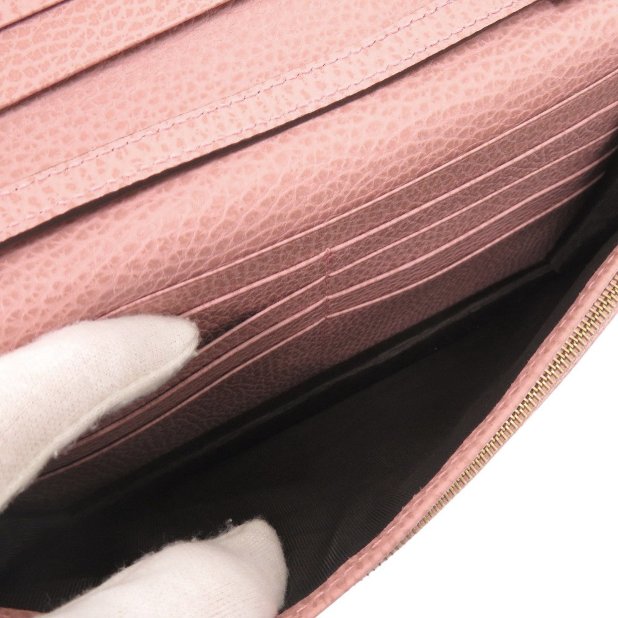 Unused Gucci Swing 368231 Leather Pink Shoulder Wallet Bag 0828GUCCI — Like New