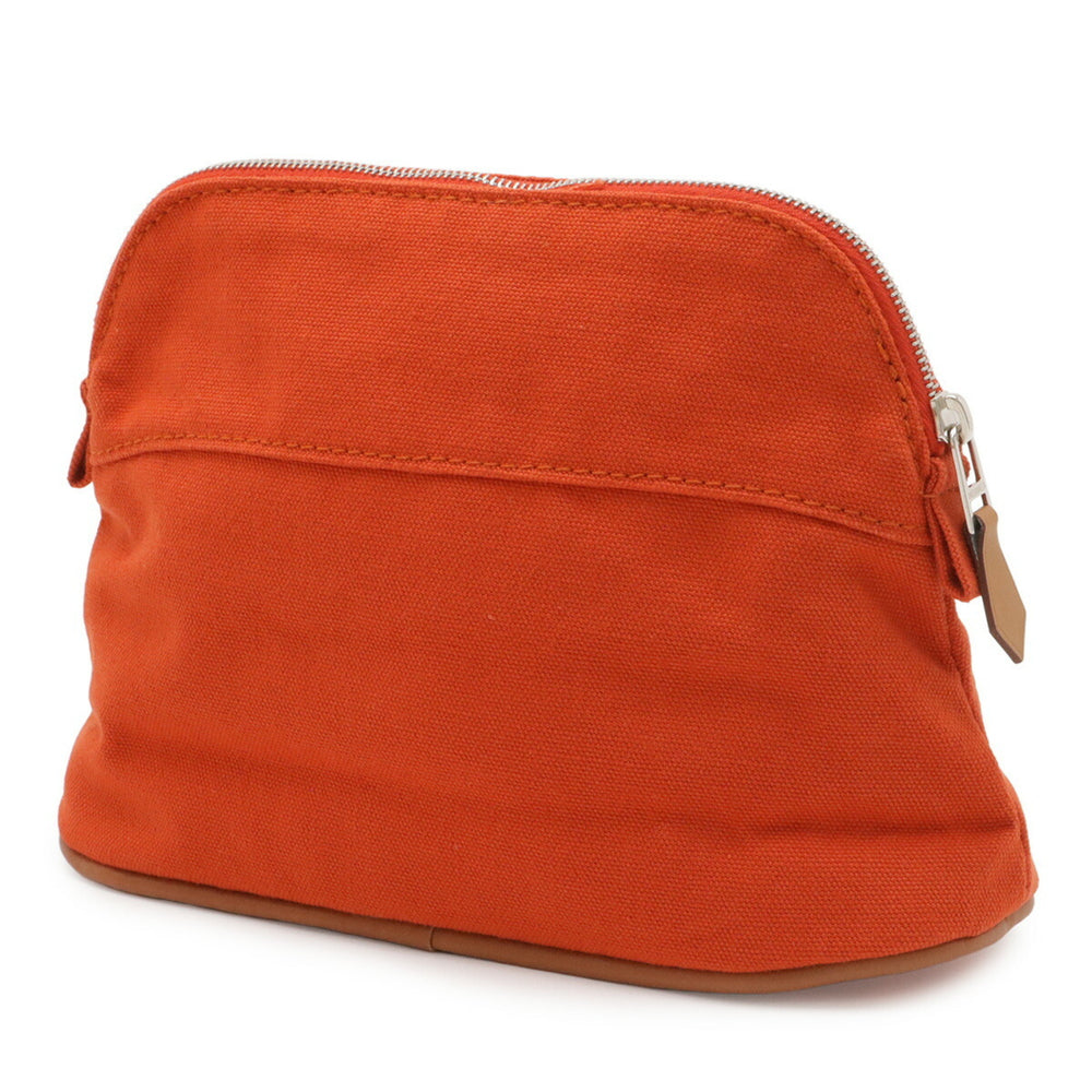 HERMES Bolide Pouch 20 Handbag Multi-purpose Canvas Leather Red Orange — Like New