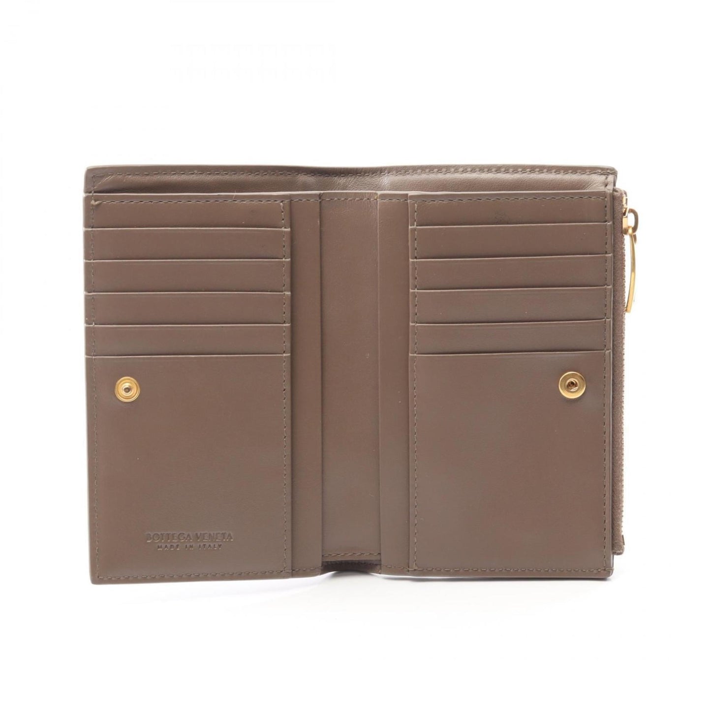 Bottega Veneta Intrecciato Leather Bi-fold Wallet for Men and Women in Brown