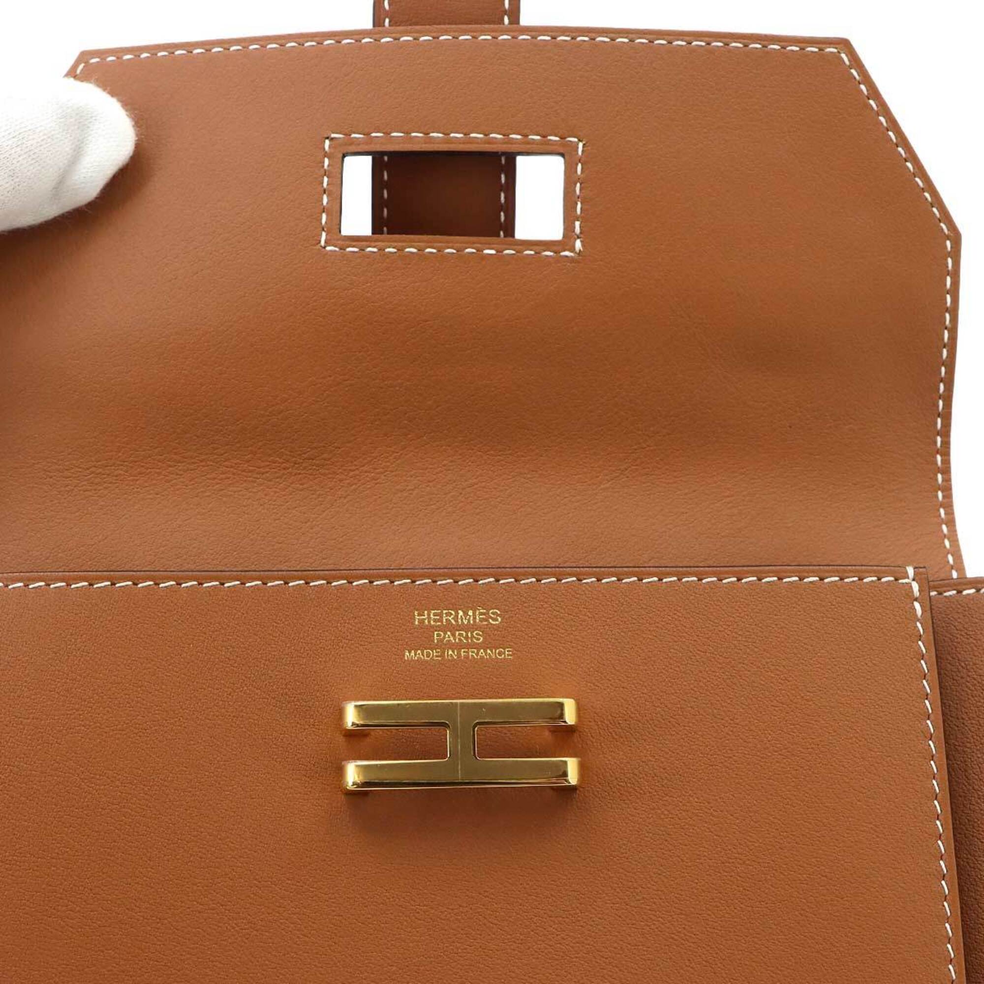 Hermes Elan Pocket 24 Belt Waist Handbag Pouch Body Swift Gold XS B Stamp — New - Store Return