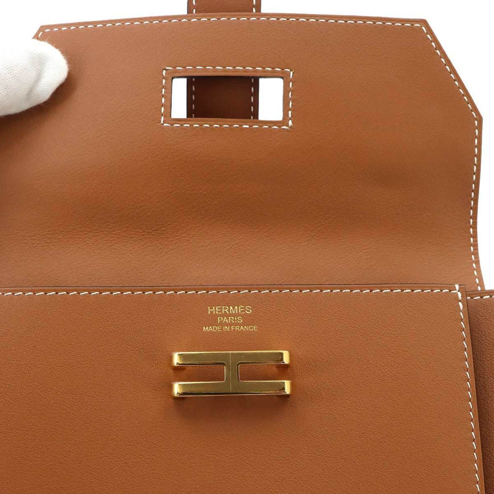 Hermes Elan Pocket 24 Belt Waist Handbag Pouch Body Swift Gold XS B Stamp — New - Store Return