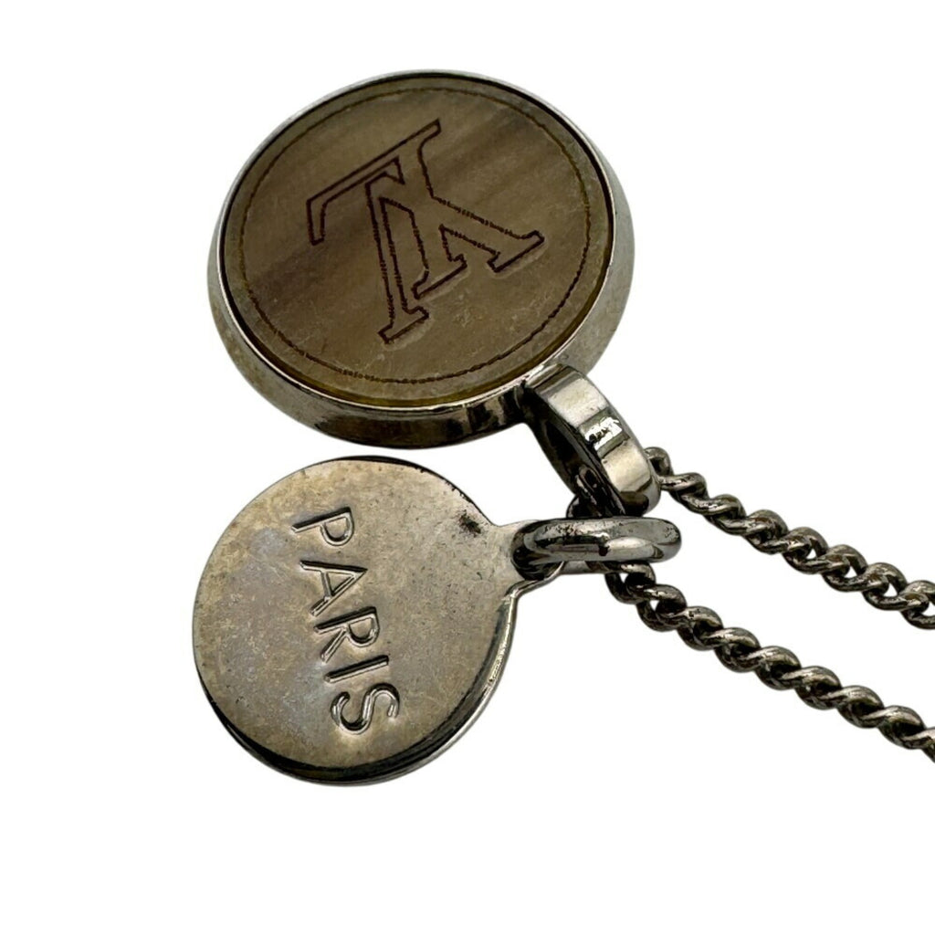 LOUIS VUITTON M00044 LV Horn 1854 Necklace Chain Silver Women's