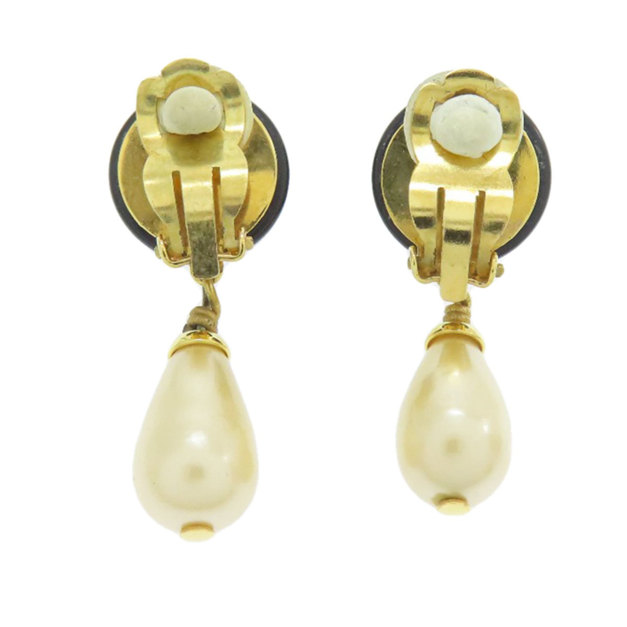 CHANEL Coco Mark Faux Pearl Earrings, Plastic/GP, Women's,