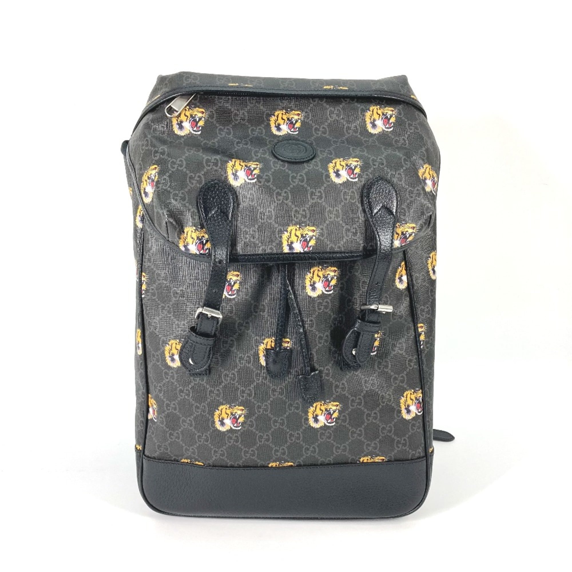 Gucci 696013 Interlocking G tiger tiger bag Backpack Black — Like New