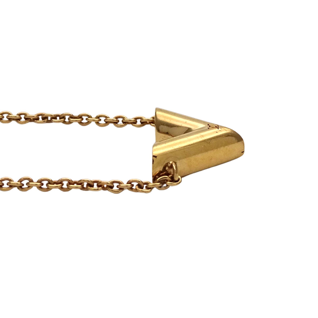 Louis Vuitton Essential V Bracelet, Women's, Gold, M61084, with Logo