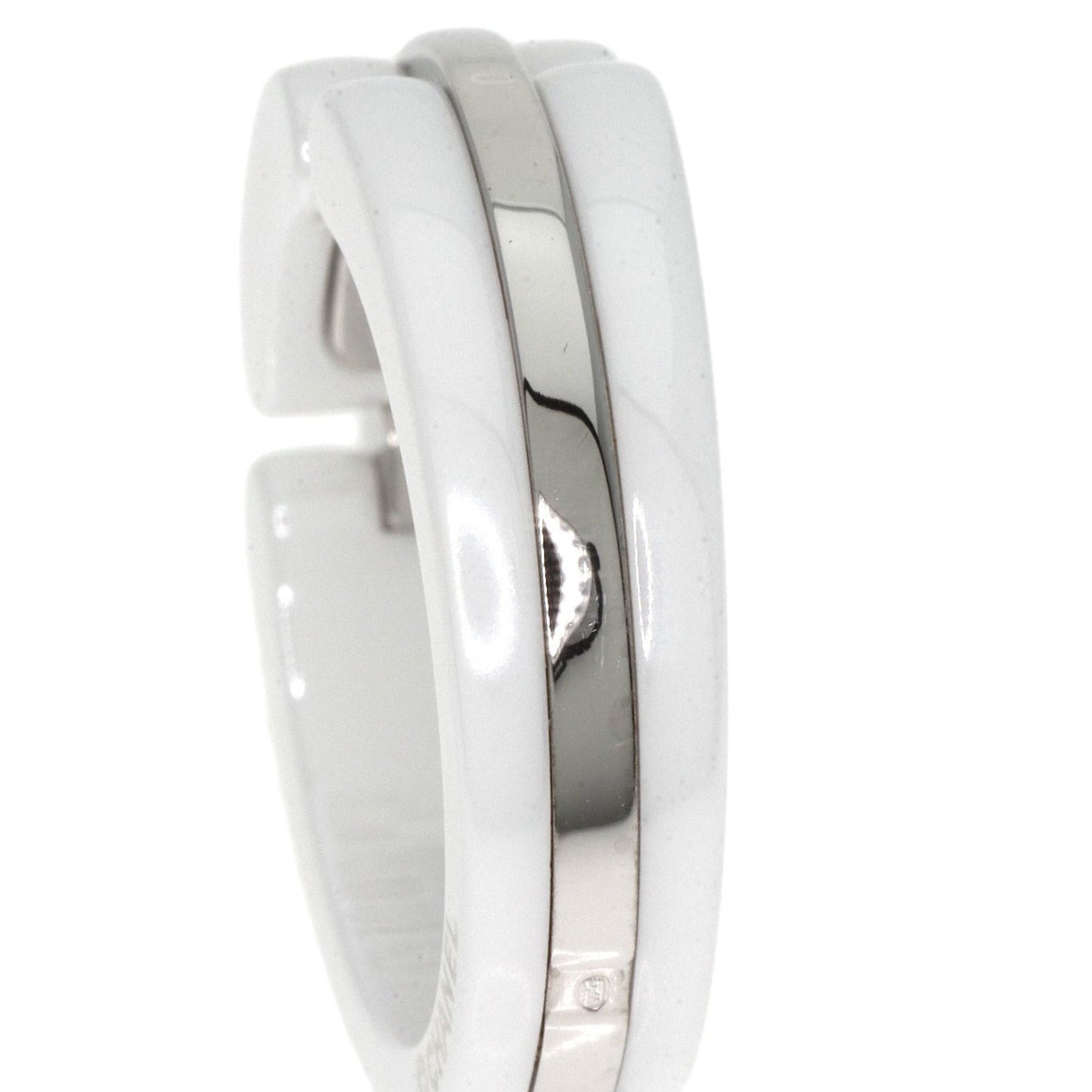 CHANEL Ultra Collection Medium Ring, 18K White Gold and Ceramic, Women's
