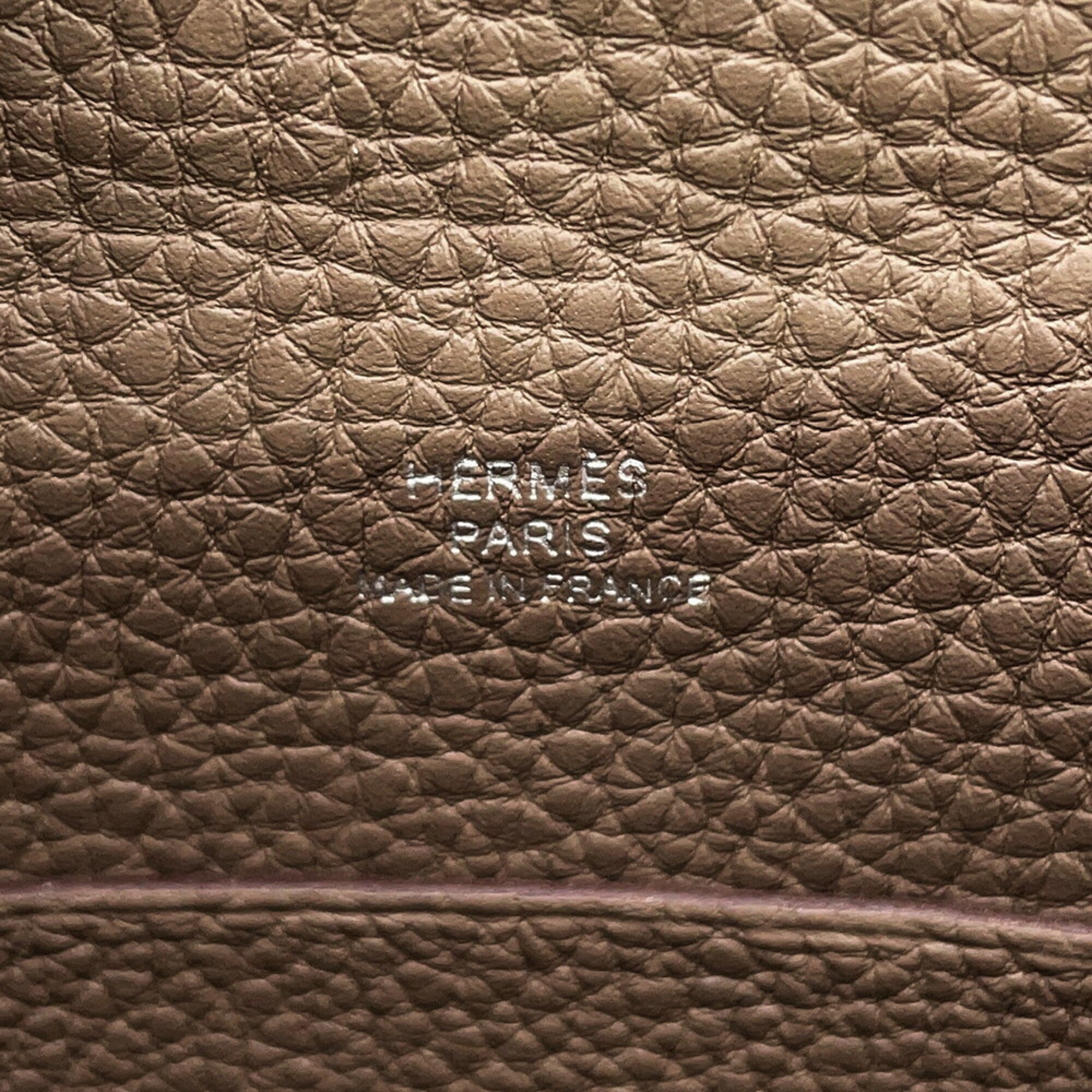 Hermes Shoulder Bag Videpoche Etoupe Togo B Stamp HERMES Handbag — Like New