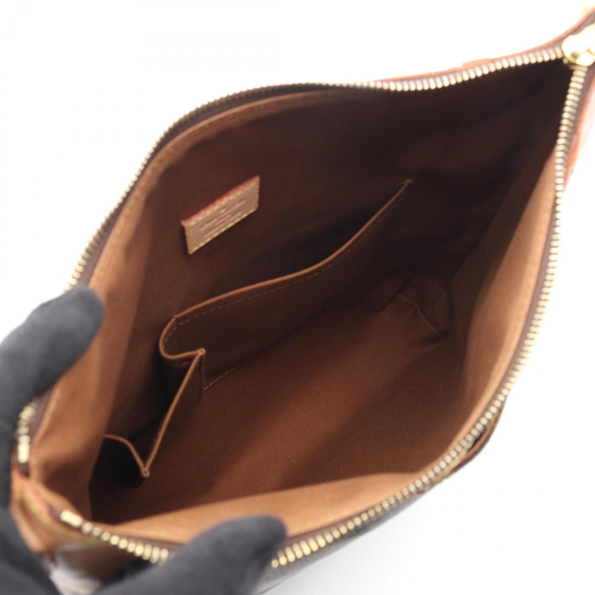 Louis Vuitton Odeon MM Shoulder Bag/Handbag in Coated Canvas and Leather with Monogram Design, Brown, M56389