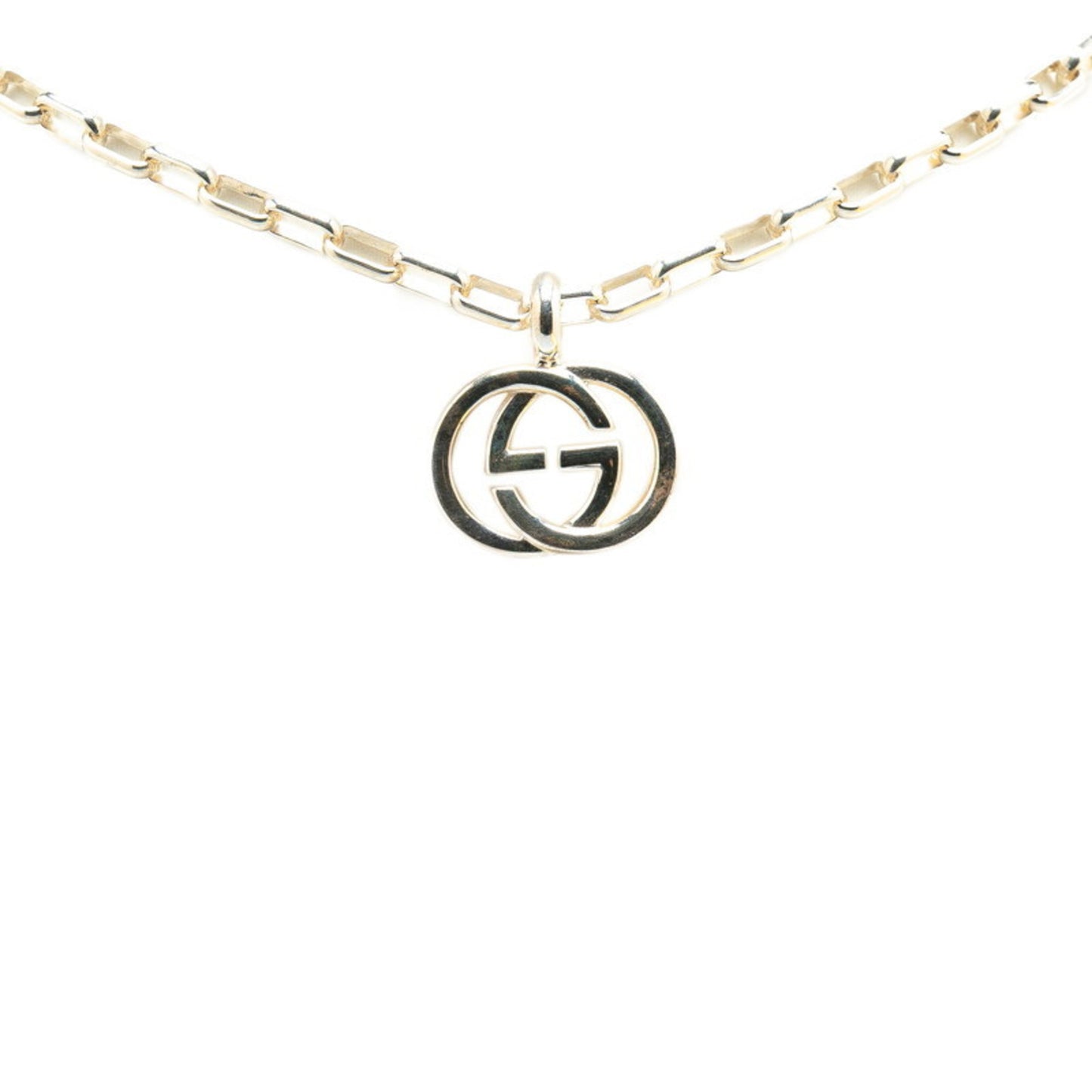 Gucci Interlocking G Necklace SV925 Silver Men's GUCCI