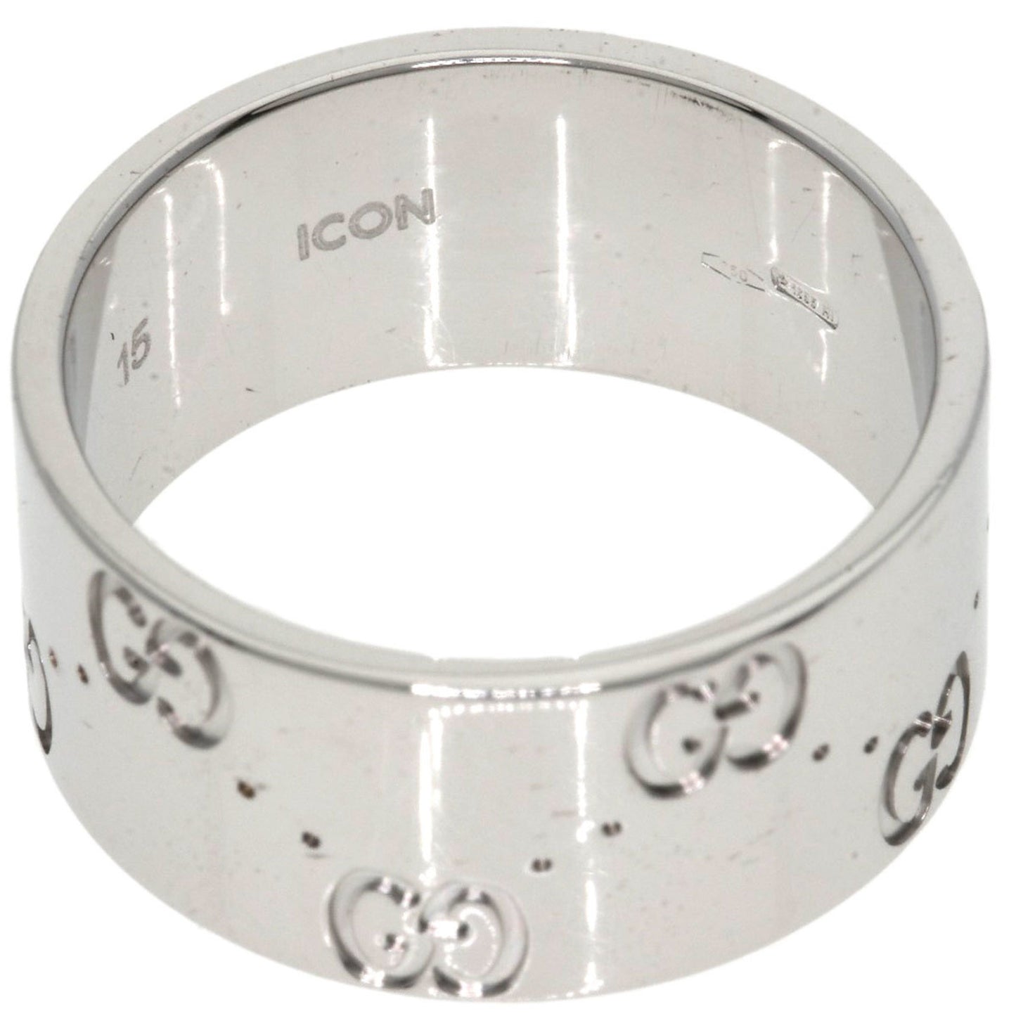 Gucci Icon Wide #15 Ring in 18K White Gold for Women