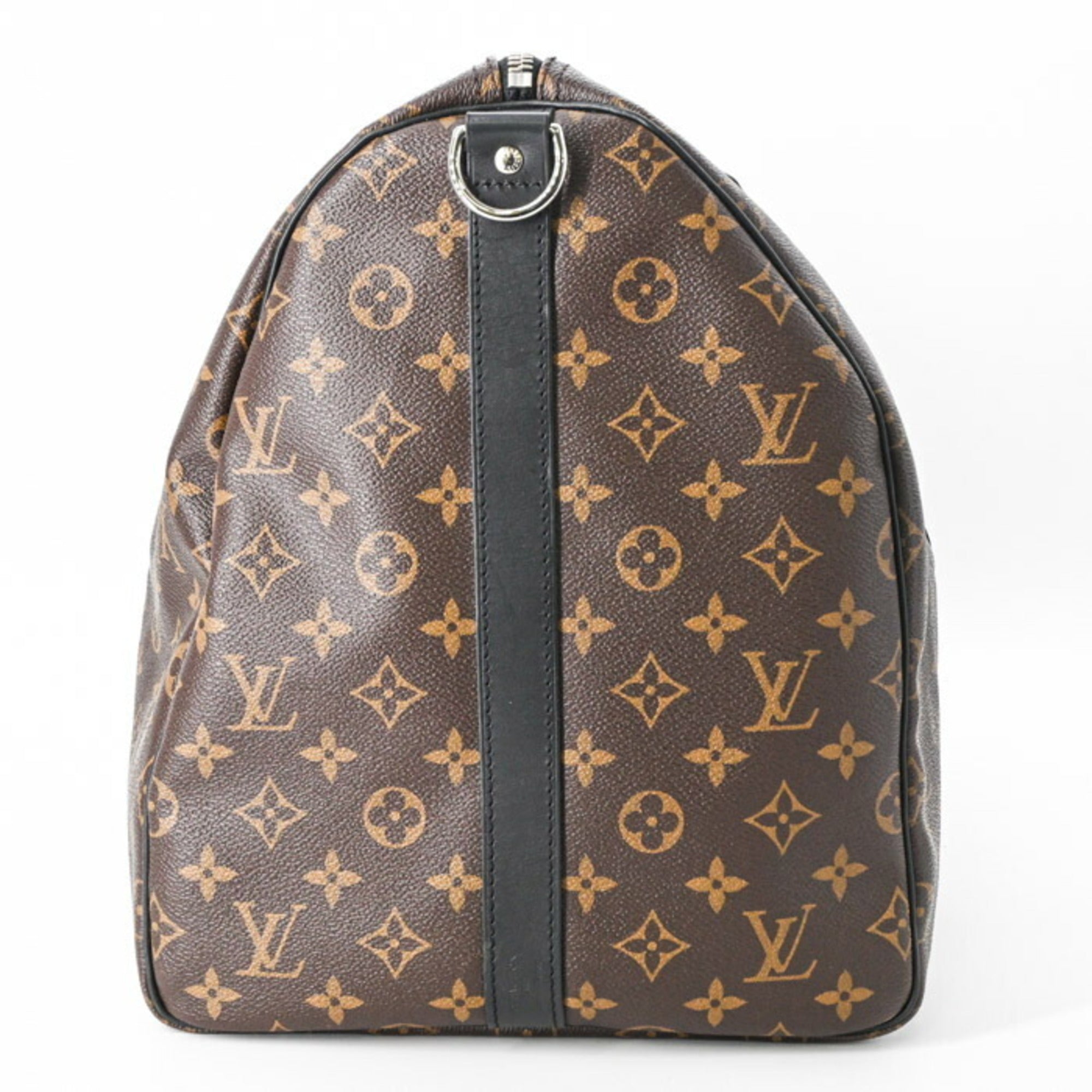 LOUIS VUITTON Louis Vuitton Boston Bag Monogram Macassar Keepall Bandouliere 55 Brown M56714 — Like New
