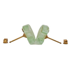 01P CHANEL Chanel Coco Mark Turnlock Plastic Earrings Mint Green Women's — Like New