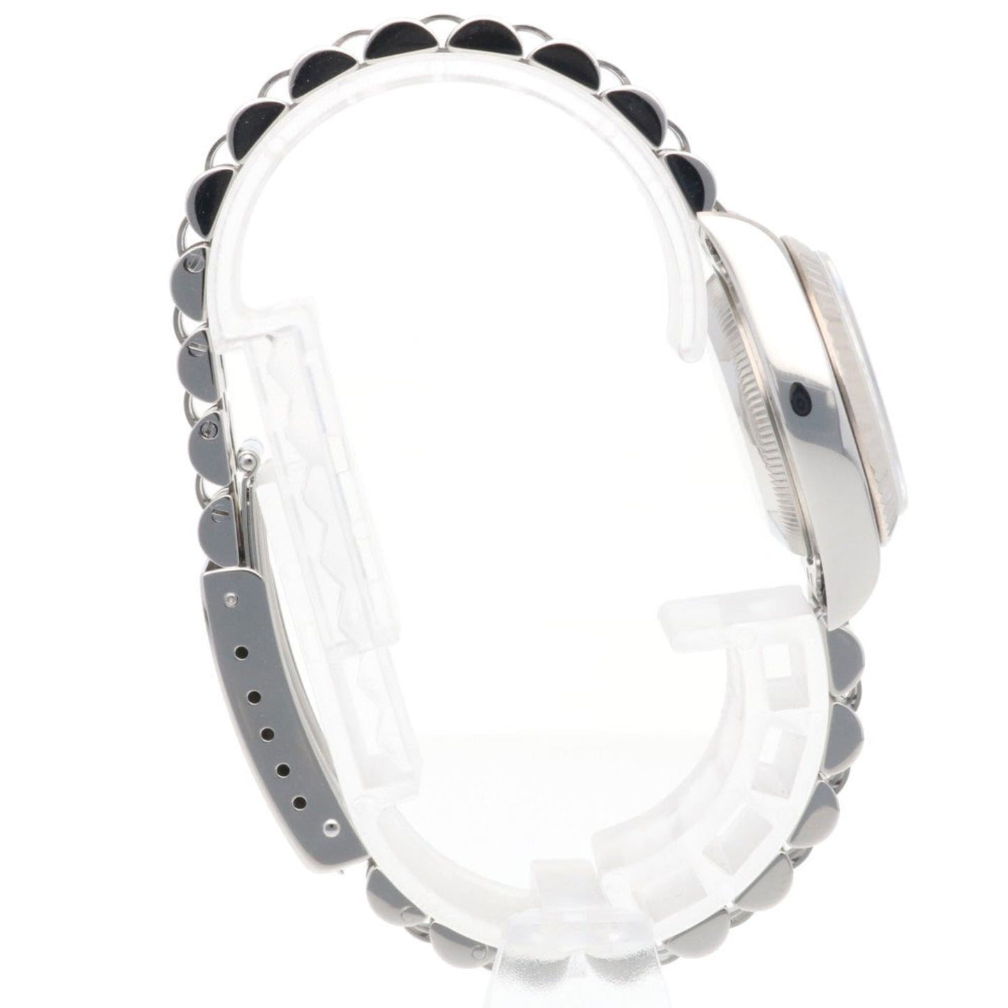 Rolex Datejust Oyster Perpetual Watch, Stainless Steel, Automatic, Women's, 79174NGR, ROLEX F-Serial, 2003-2004 Model, 10 Ruby Beads, White Shell, Overhauled